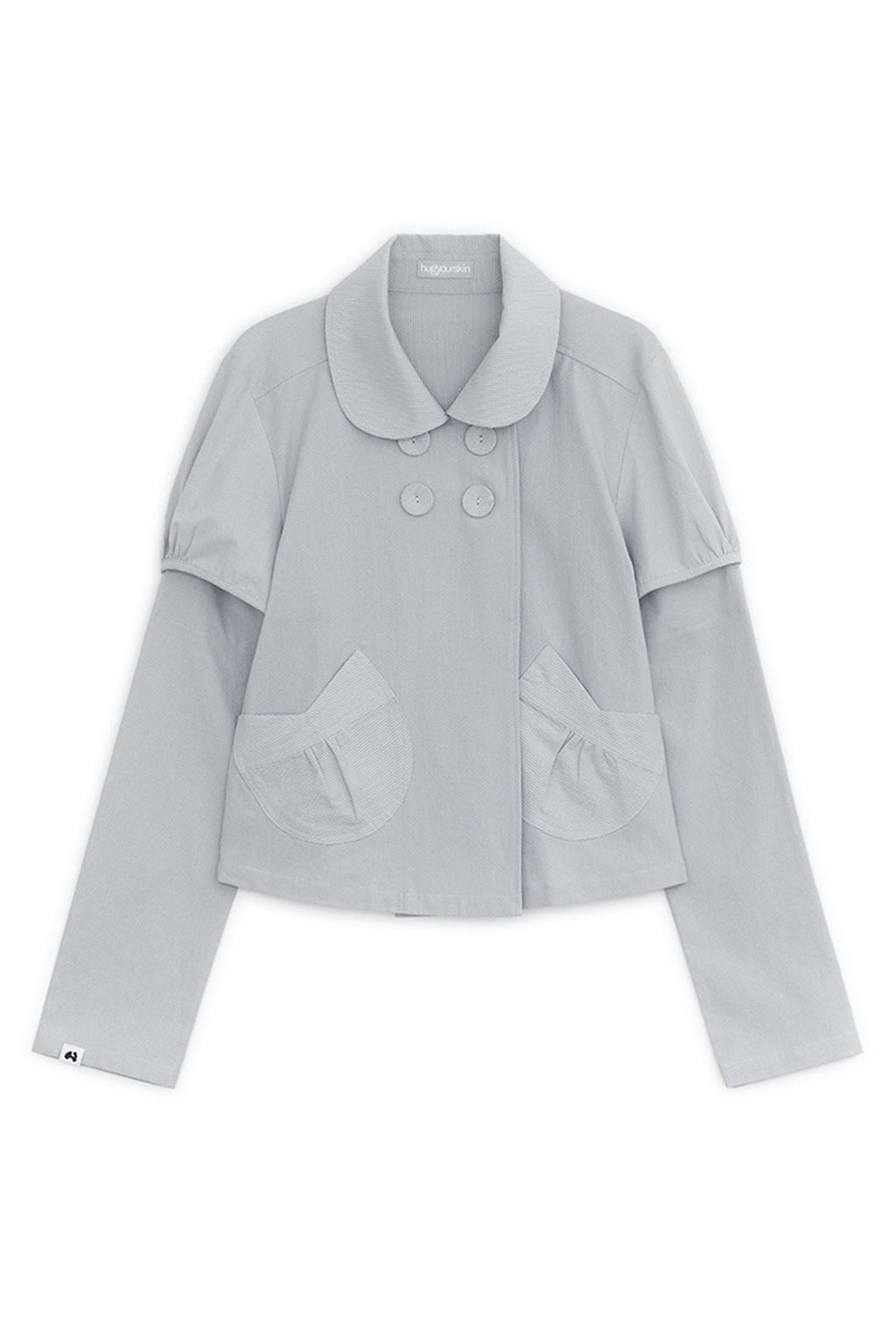 Detachable round jacket (Graish Blue)