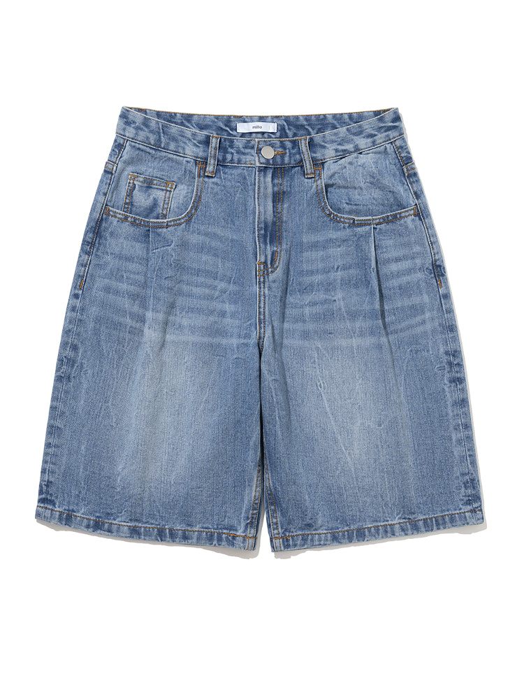 Denim Bermuda Pants Light Blue