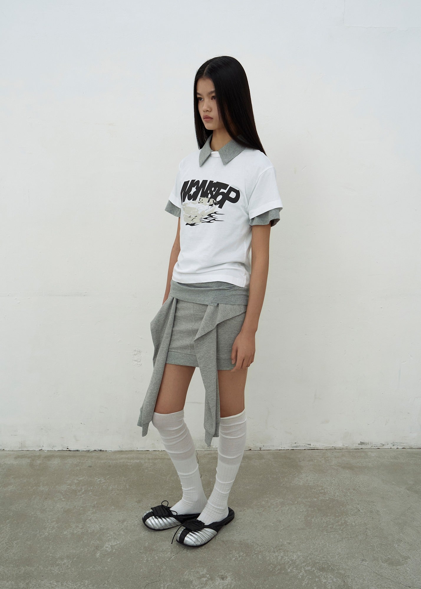NONSTOP PRINT T-SHIRTS (WHITE)