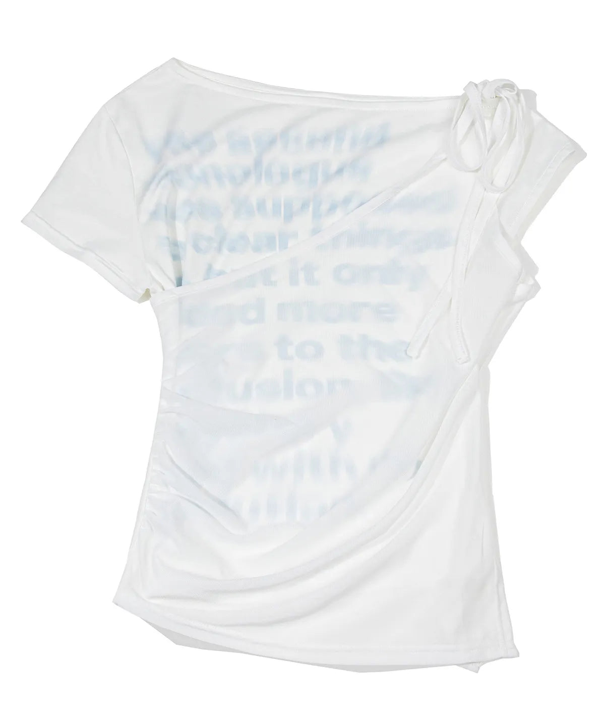 Layered off-shoulder short sleeve - white