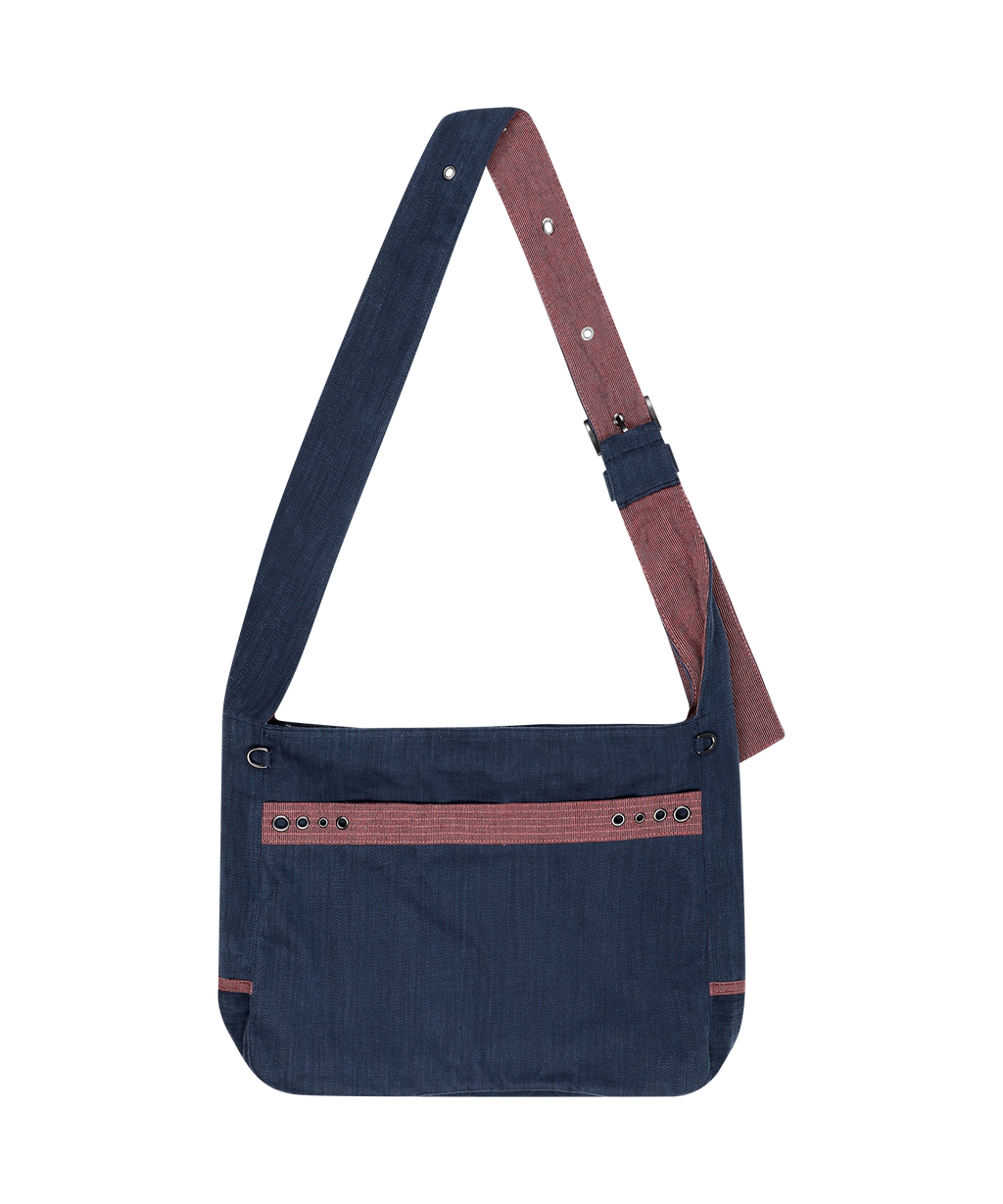 STRIPE POINT CROSS BAG NAVY