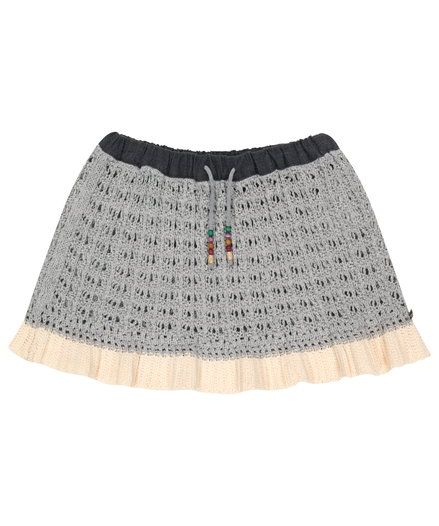 LAYERED KNIT SKIRT MELANGE GREY
