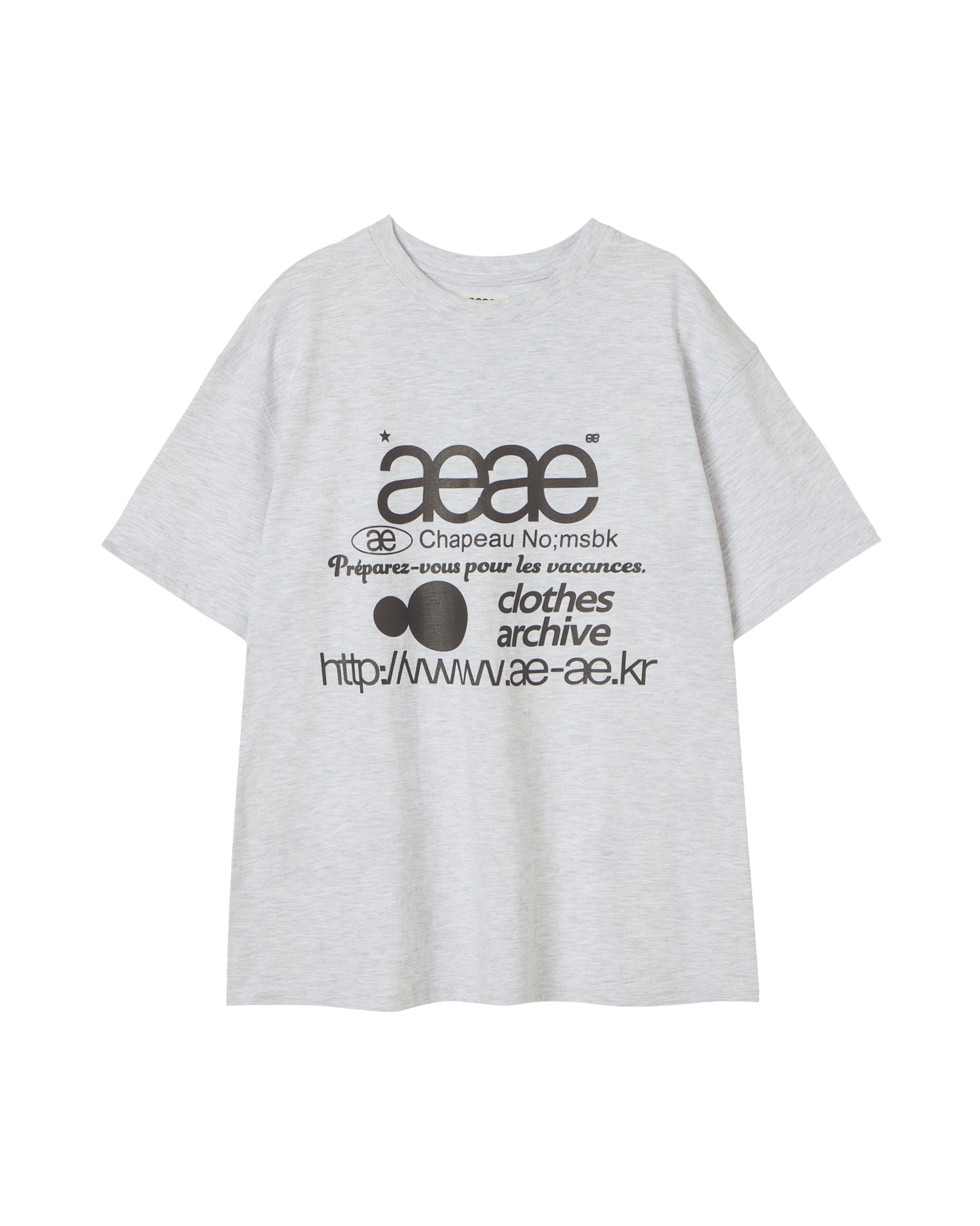 WEB LOGO T-SHIRTS LIGHT GREY