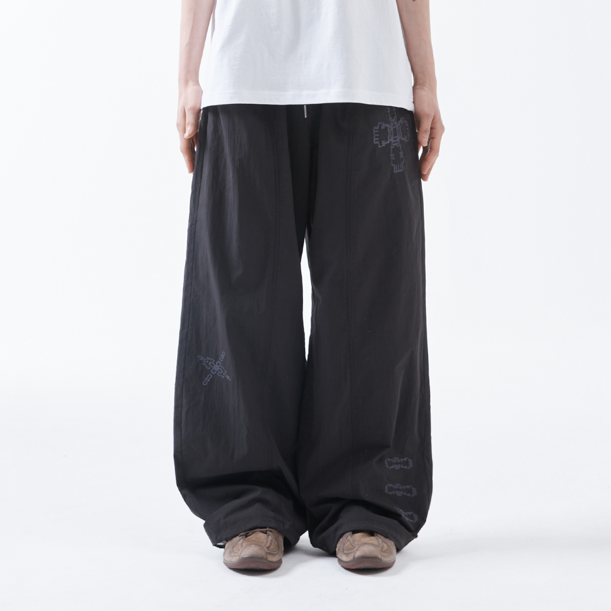 TCM ethnic nylon pants (black)