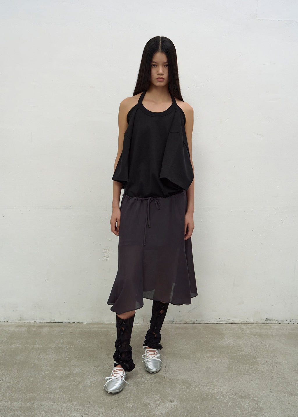 FLARE LAYERED SKIRT (DARK GREY)
