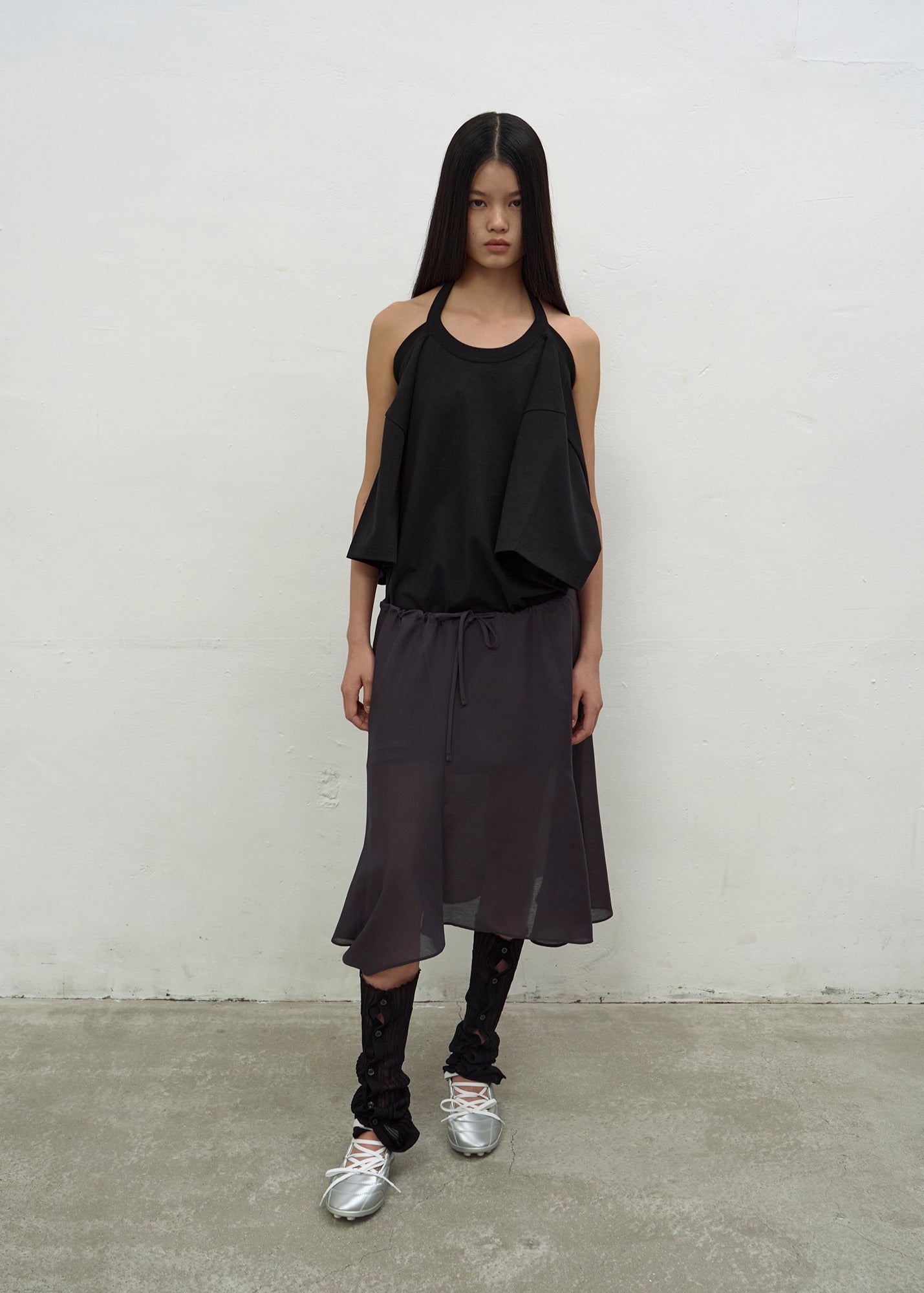 FLARE LAYERED SKIRT (DARK GREY)