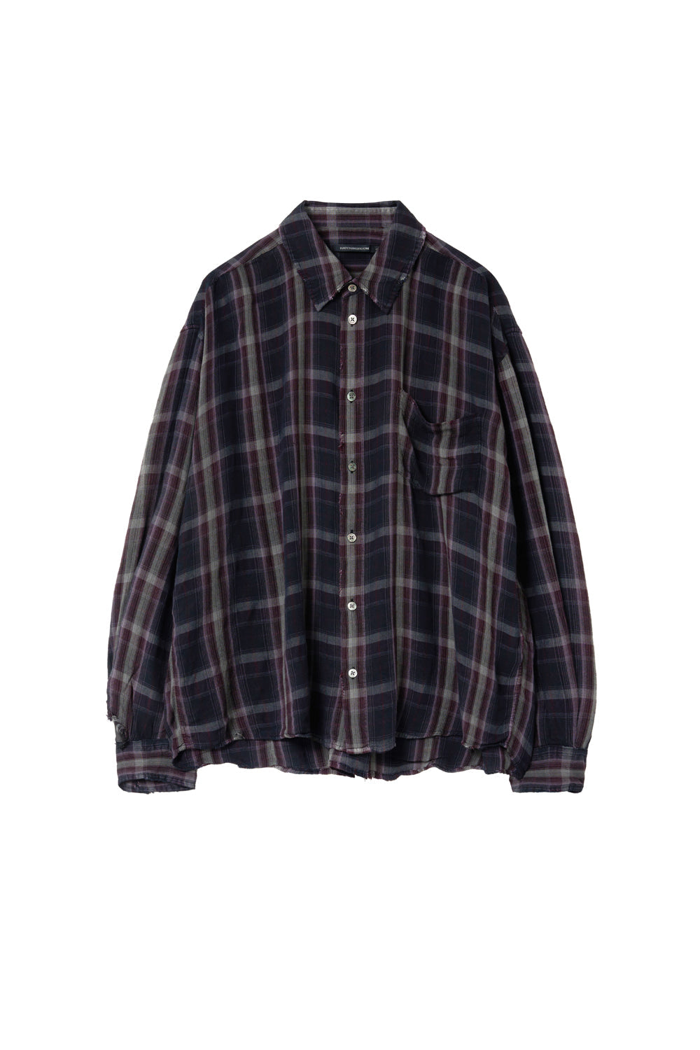 Classic Shirt Over Dyed Raw Check / 3 COLOR