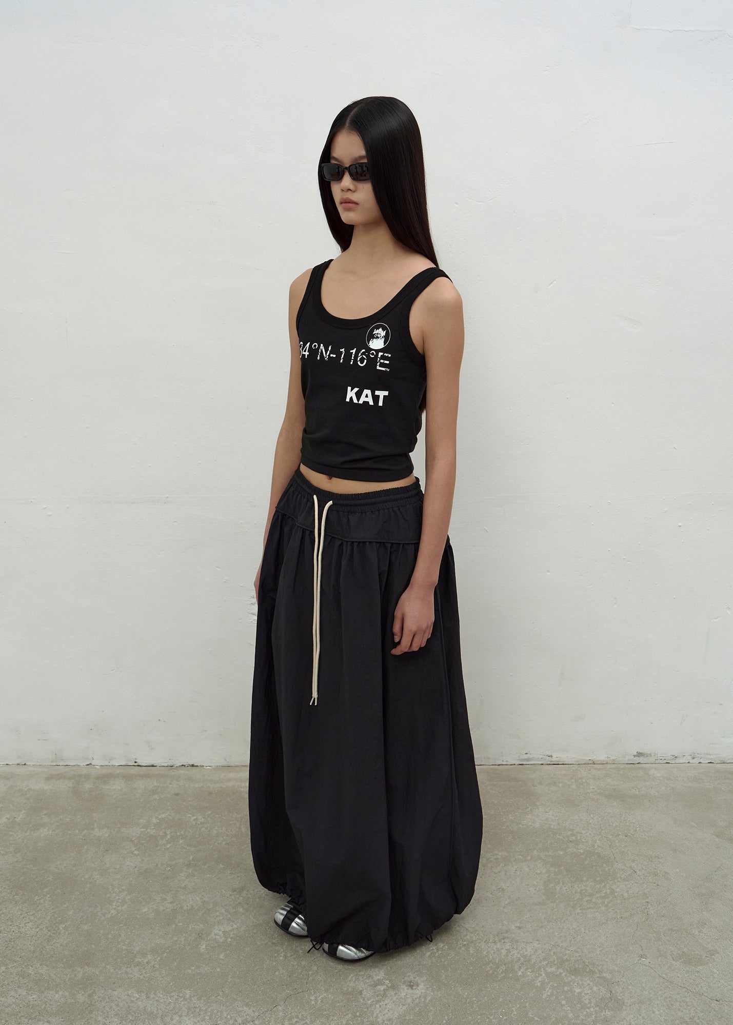 VOLUME LONG SKIRT (BLACK)