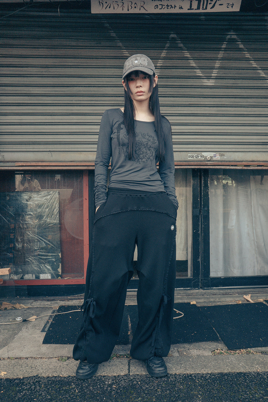 Lace jogger pants (Black)