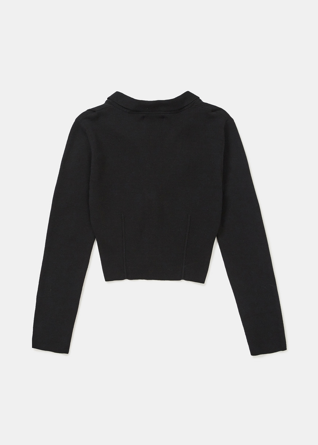 DRAPED NECK KNIT CARDIGAN