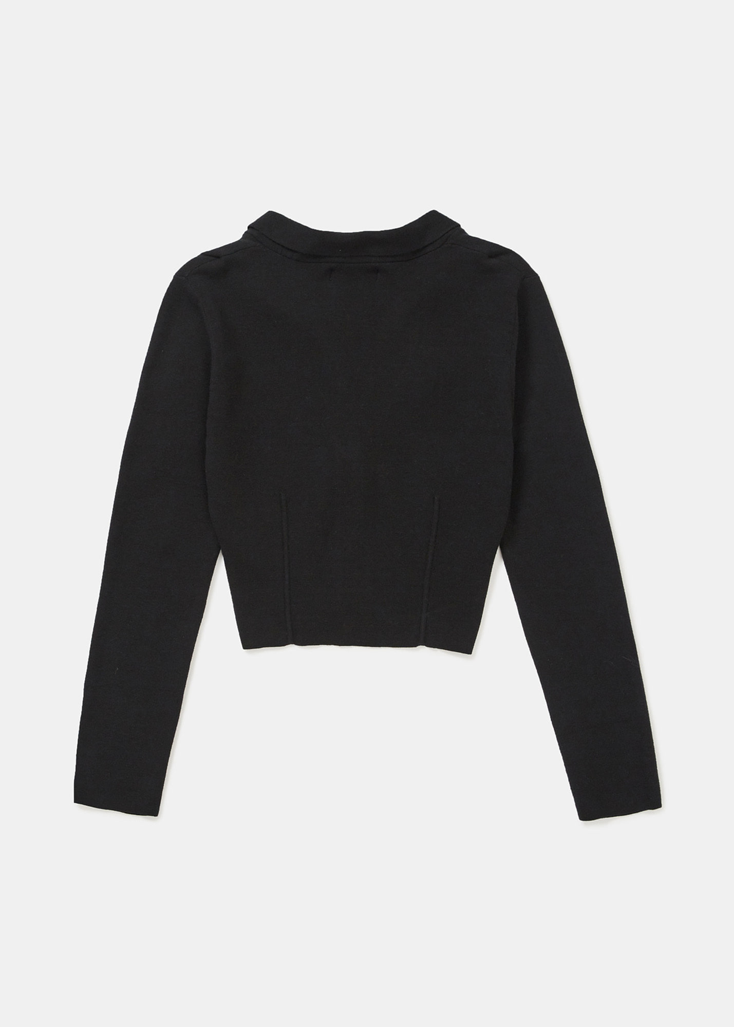 DRAPED NECK KNIT CARDIGAN