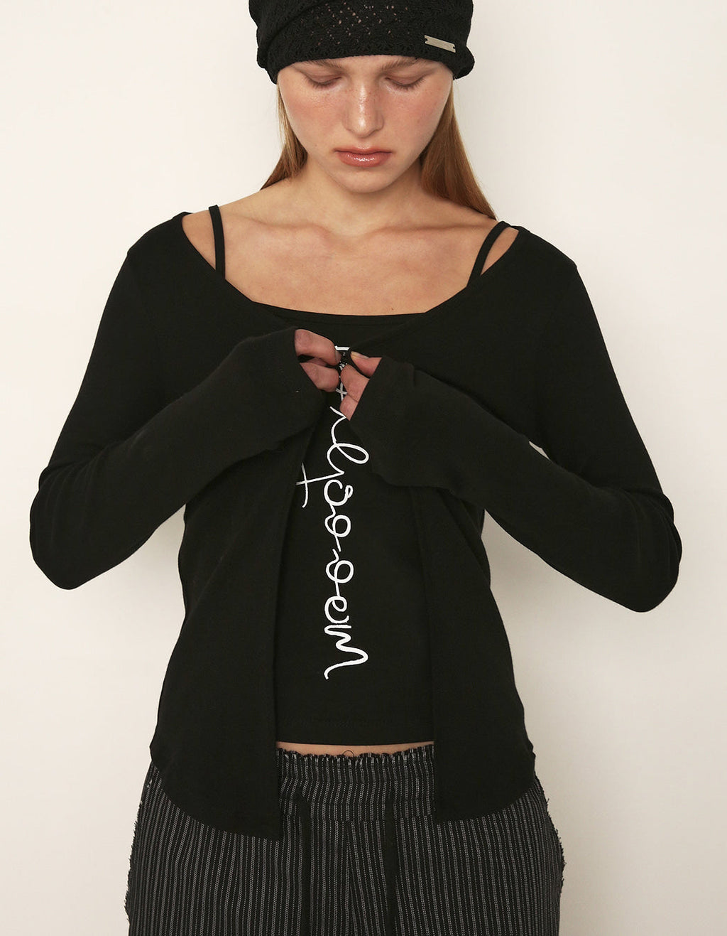 POLYSOOEM TANK & CARDIGAN / 3 COLOR