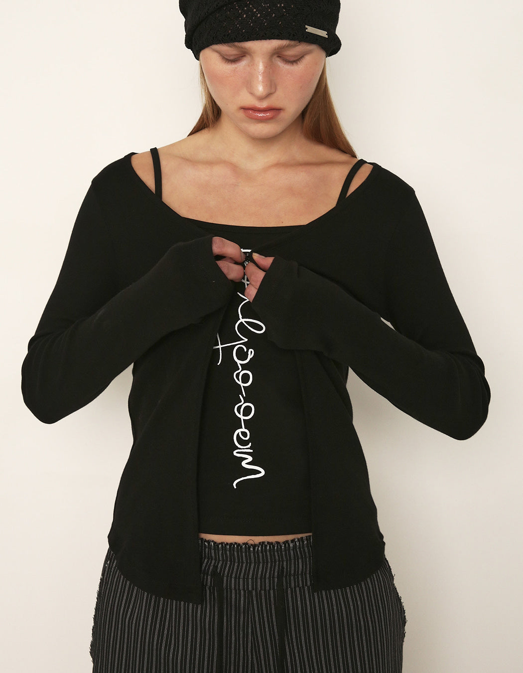 POLYSOOEM TANK & CARDIGAN / 3 COLOR