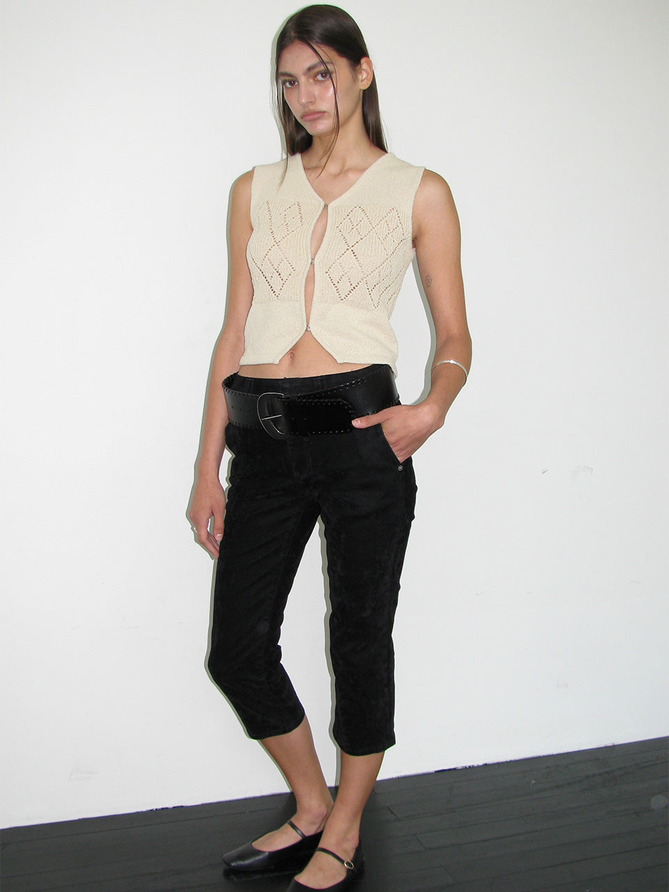 Scasi Knit Vest Beige