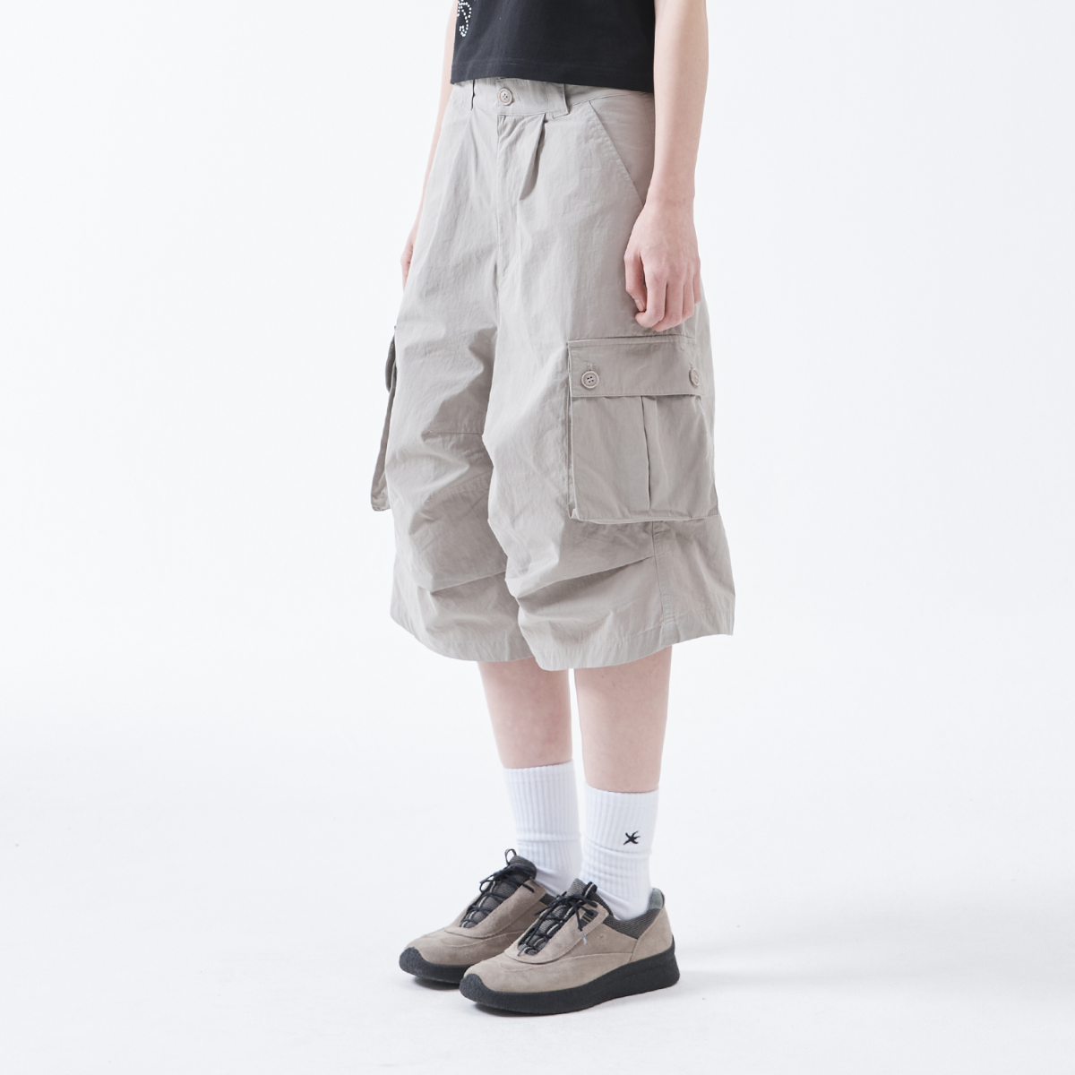 TCM easy cargo half pants (grey beige)