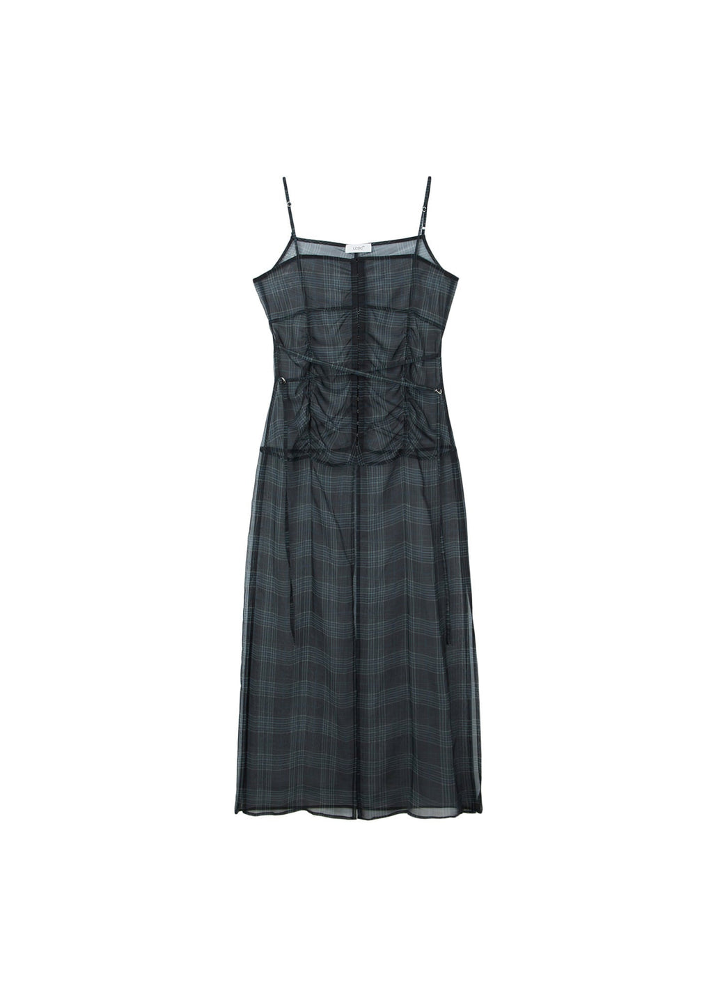 HOOK DETAIL CHIFFON DRESS_CHECKED / 2 Color