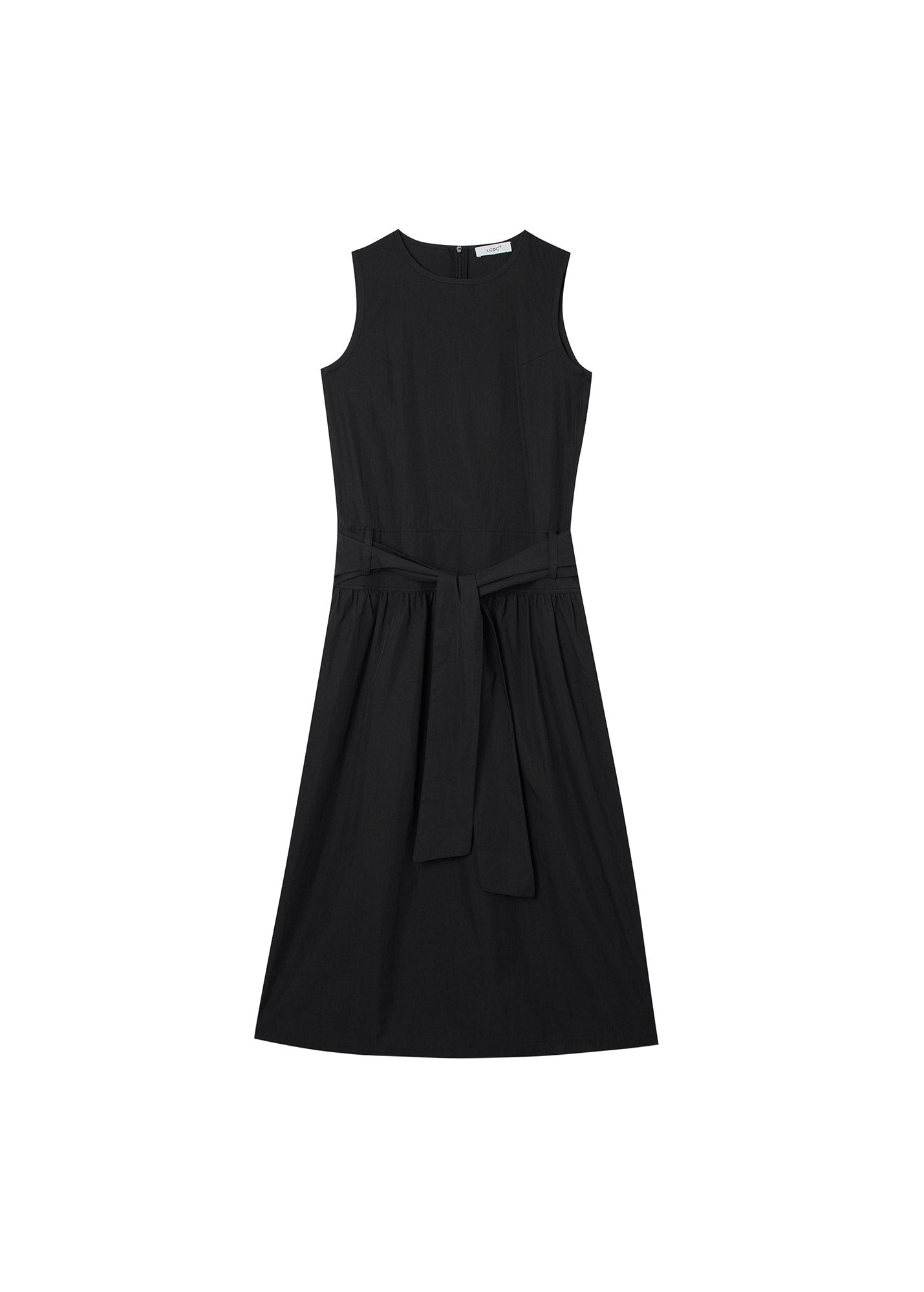 KNOT-DETAIL SLEEVELESS DRESS / 2 Color