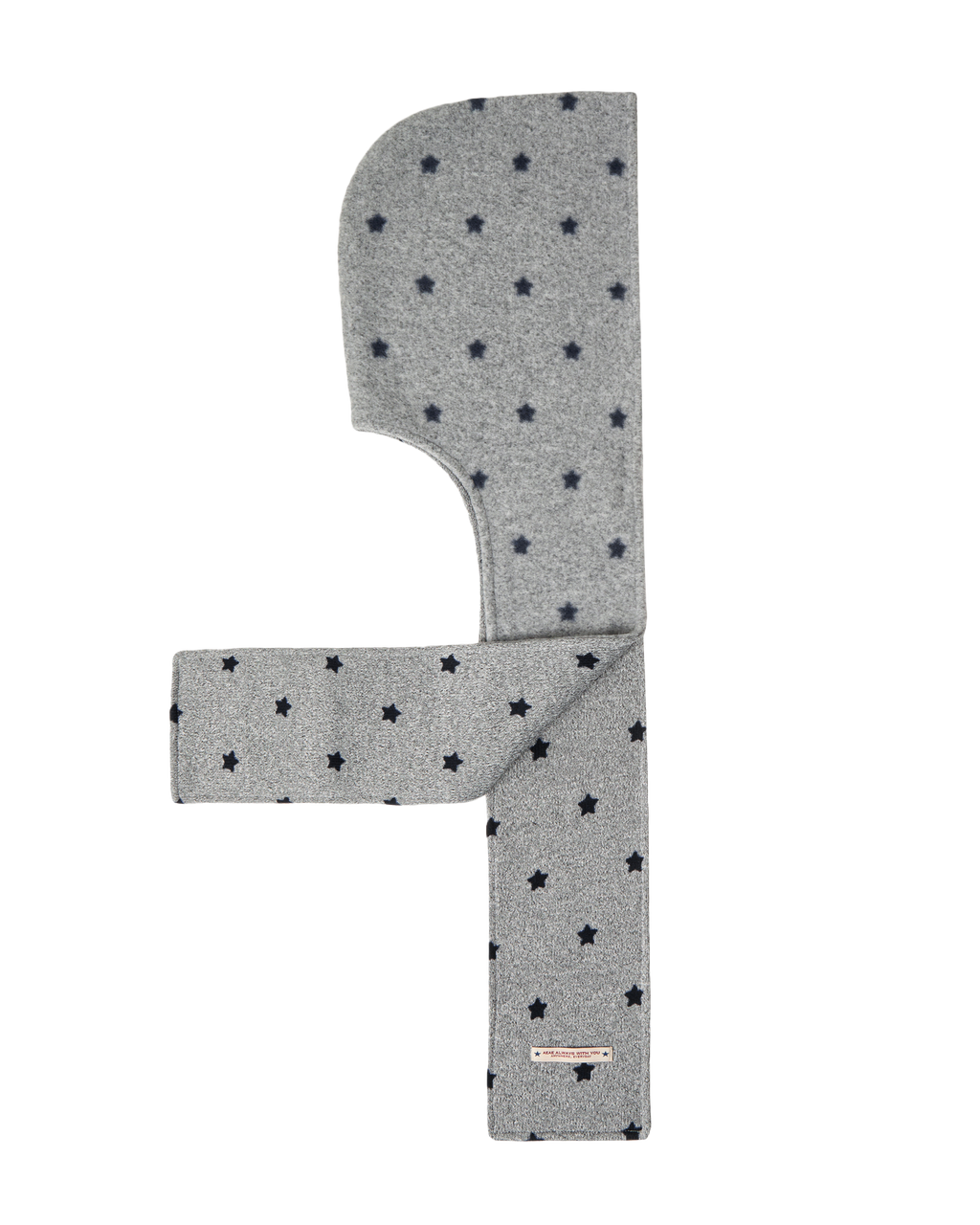 POCKET HOOD MUFFLER STAR GREY