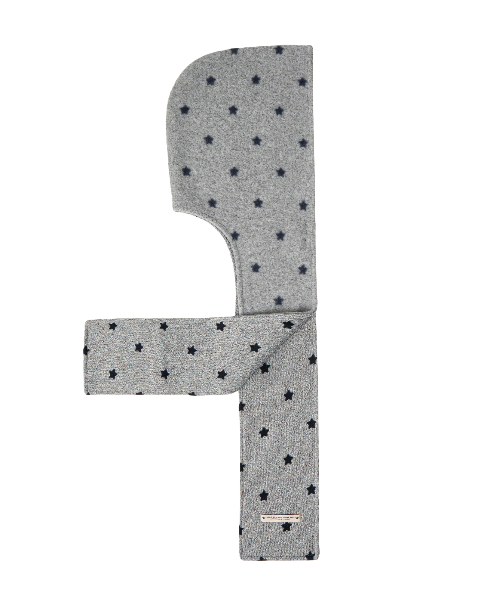 POCKET HOOD MUFFLER STAR GREY