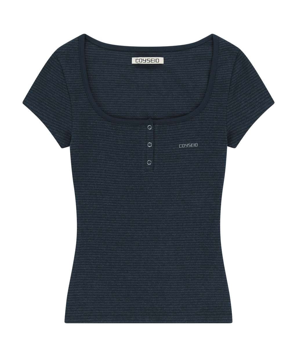 PRONG SNAP MINI LOGO TEE NAVY