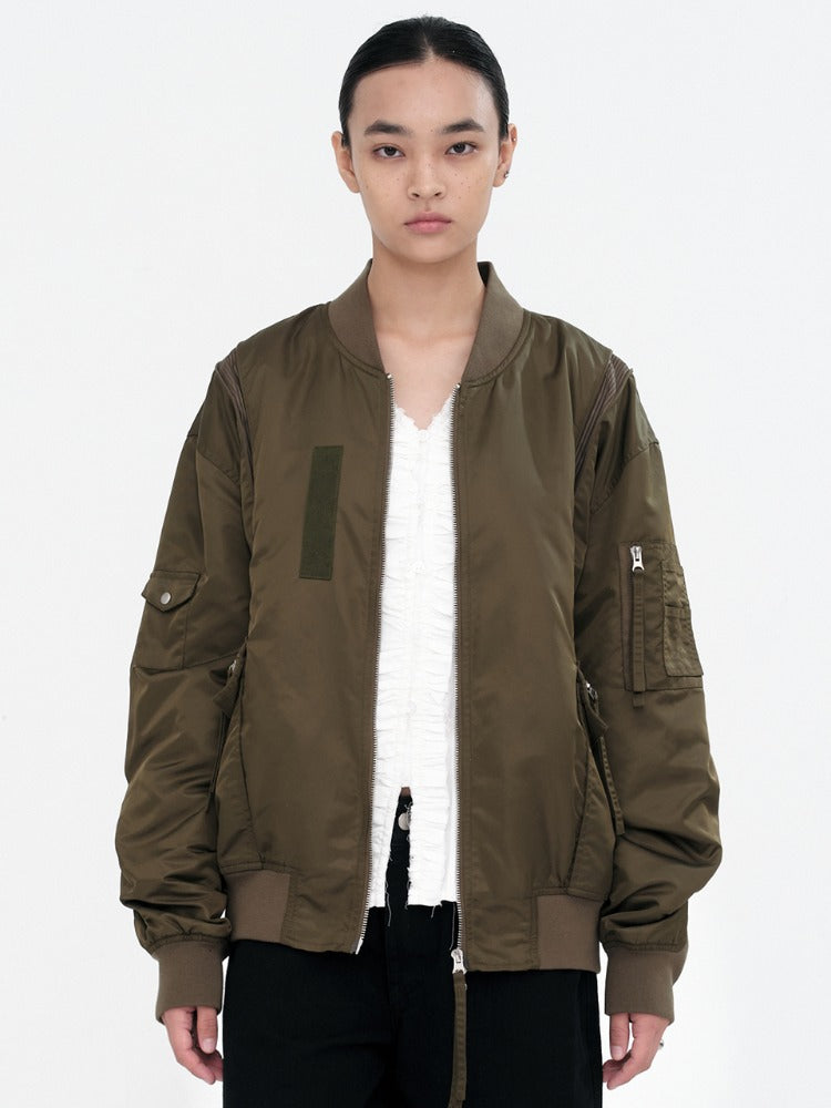 Blended Flight Jacket Khaki