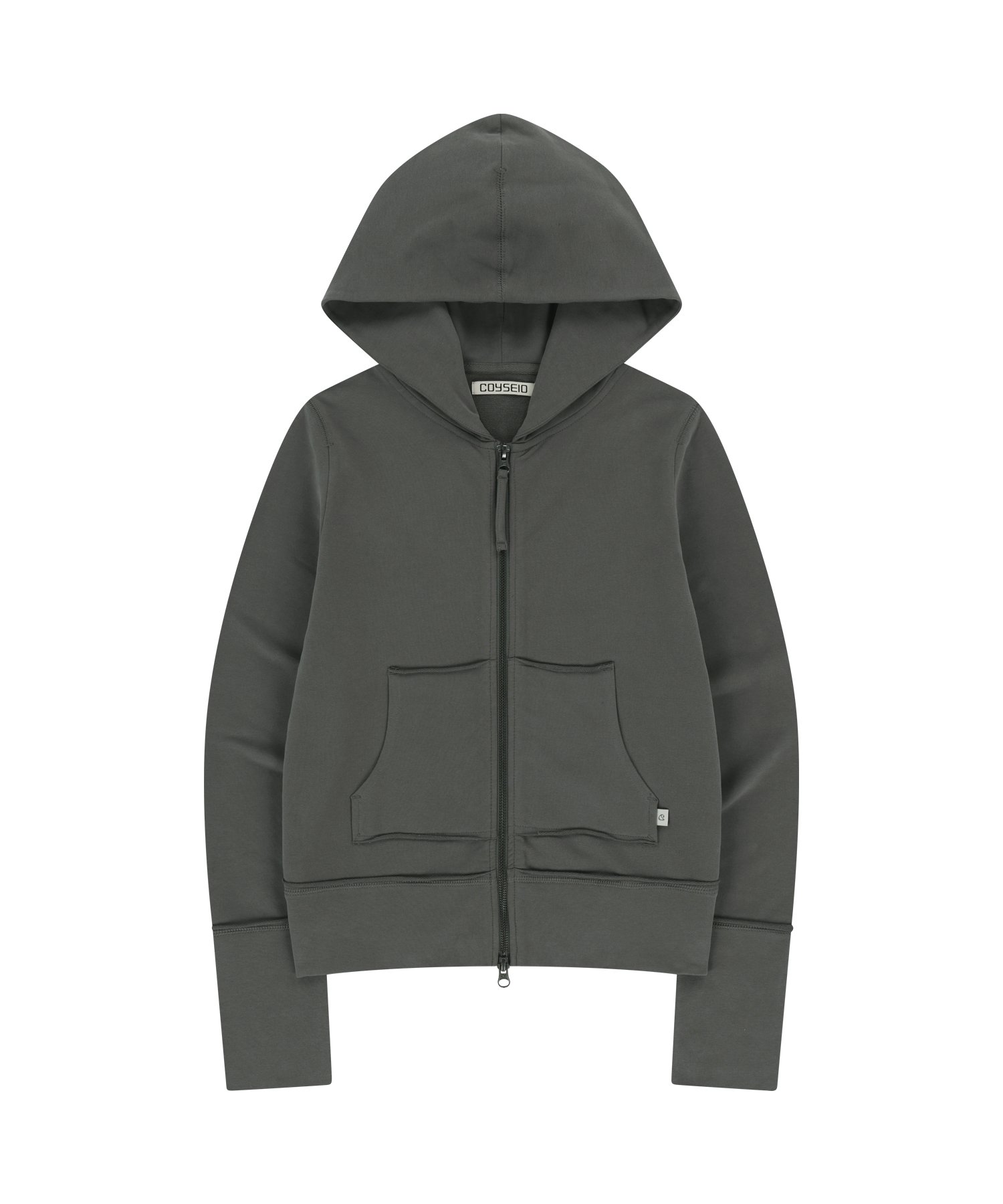STITCH HOOD ZIP-UP CHARCOAL