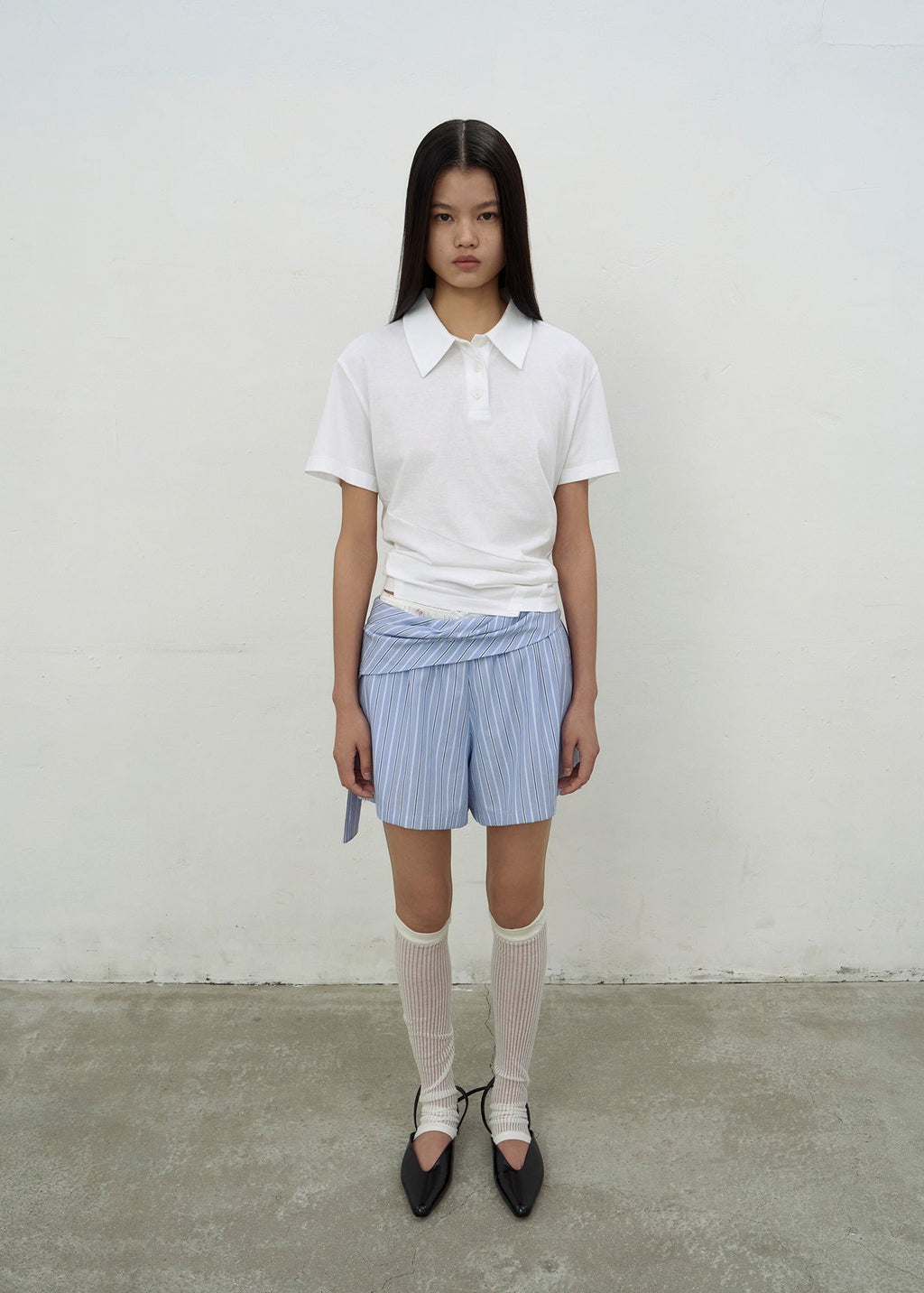 OPEN COLLAR TOP (WHITE)