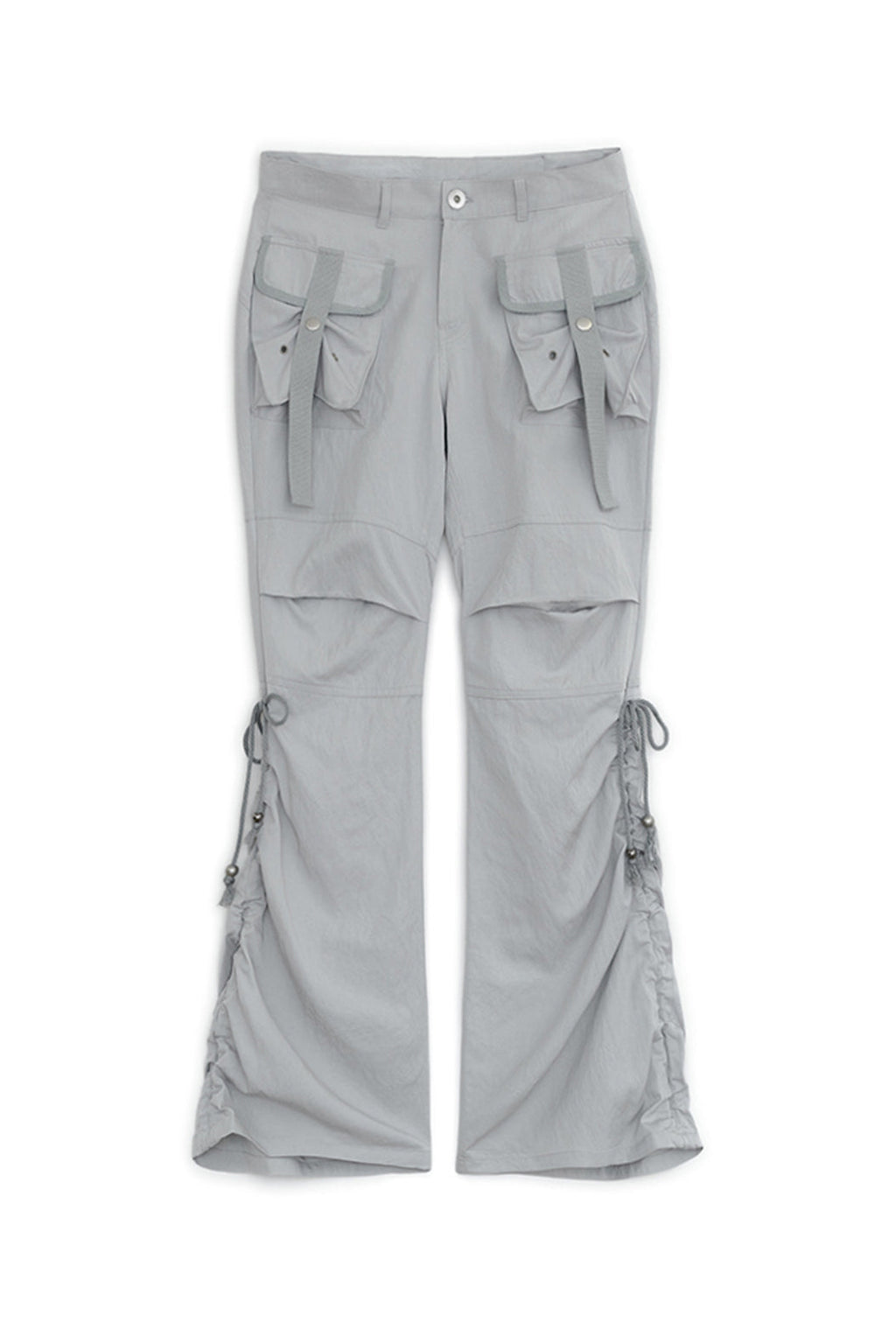 Boots-cut cargo pants (Gray)