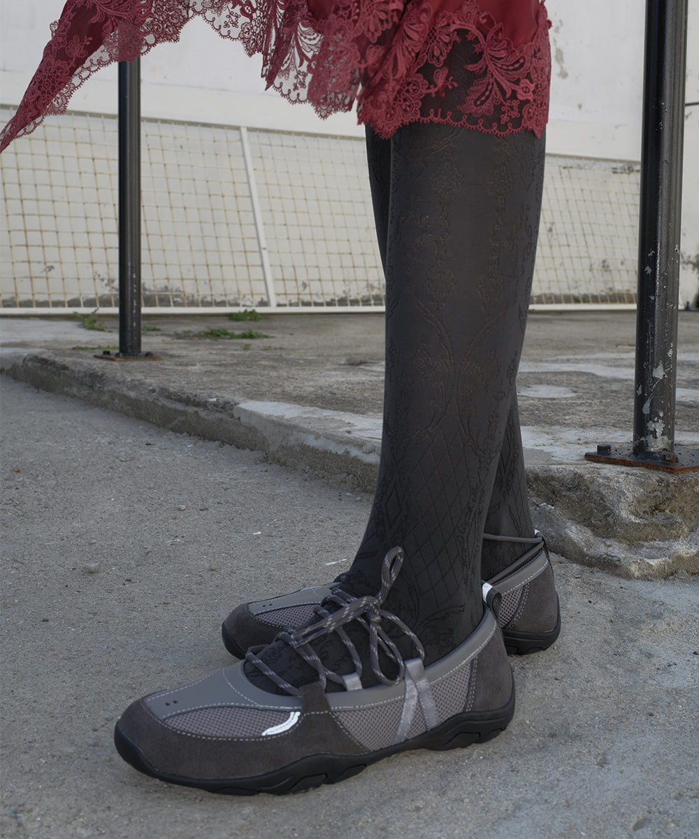 NICOLE WEAVING LACEUP SNEAKERS / 4 Color