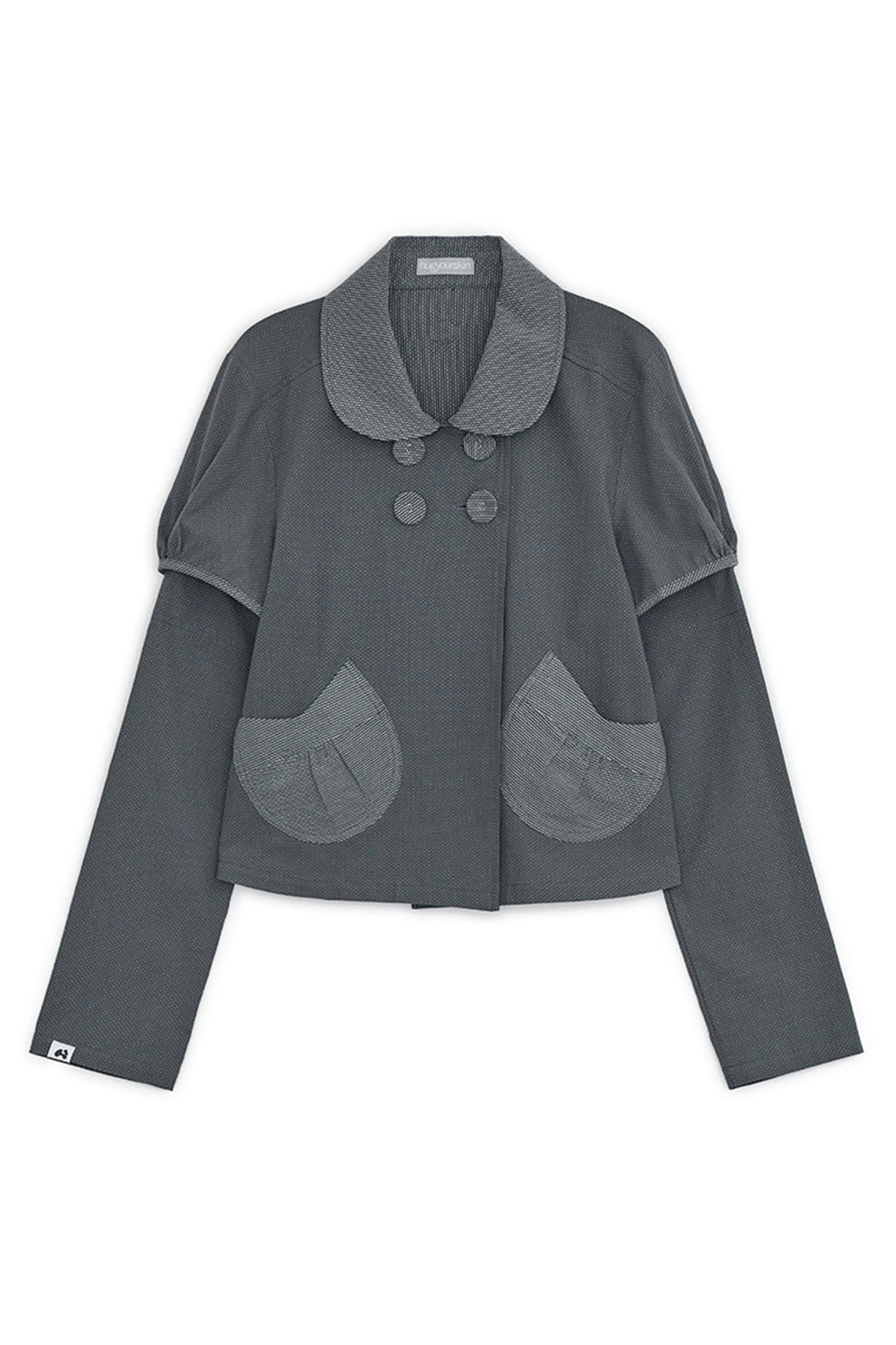 Detachable round jacket (Charcoal)