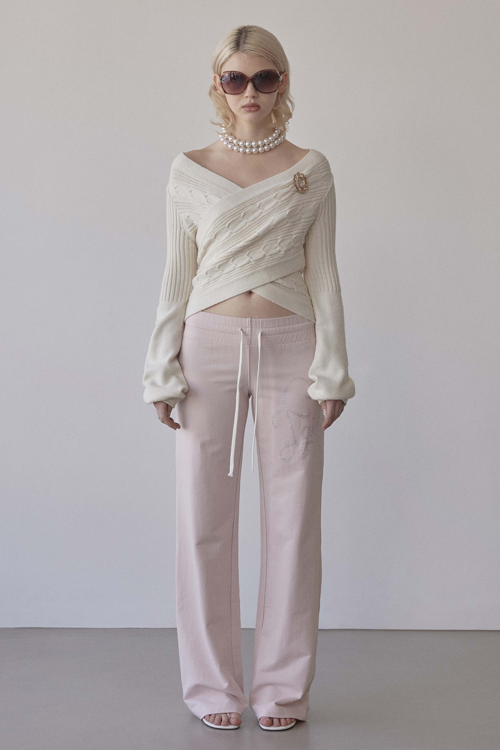 Cable Wrap Shrug Ivory