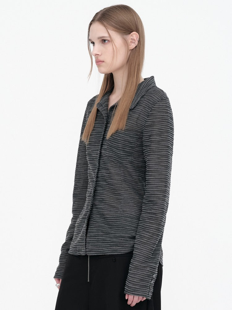 Textured Jersey Shirts Charcoal