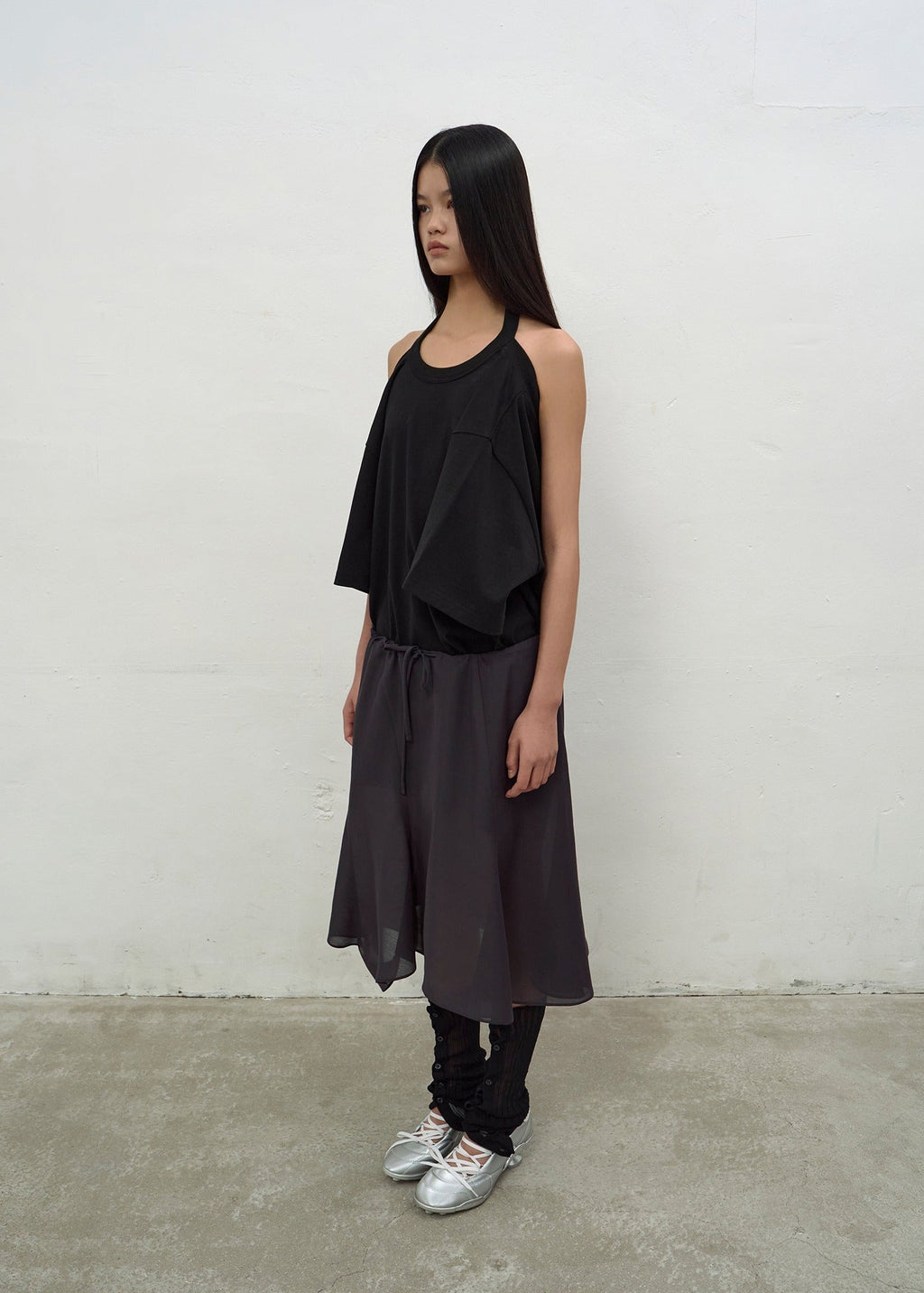 FLARE LAYERED SKIRT (DARK GREY)