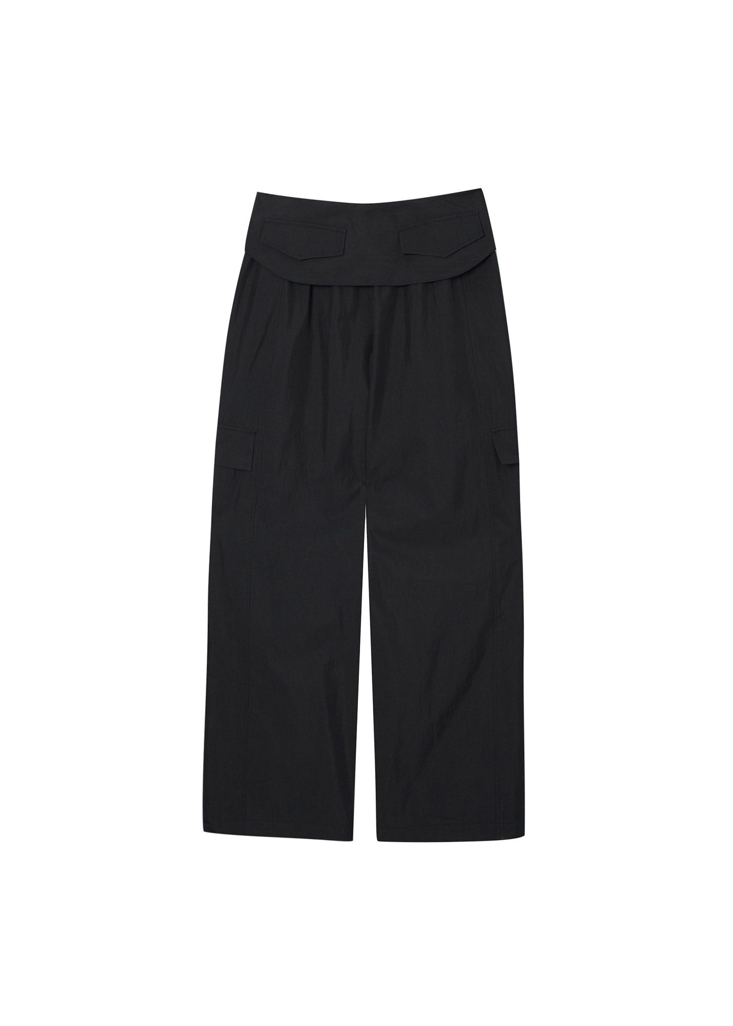 KNOT-DETAIL WIDE TROUSERS / 2 Color