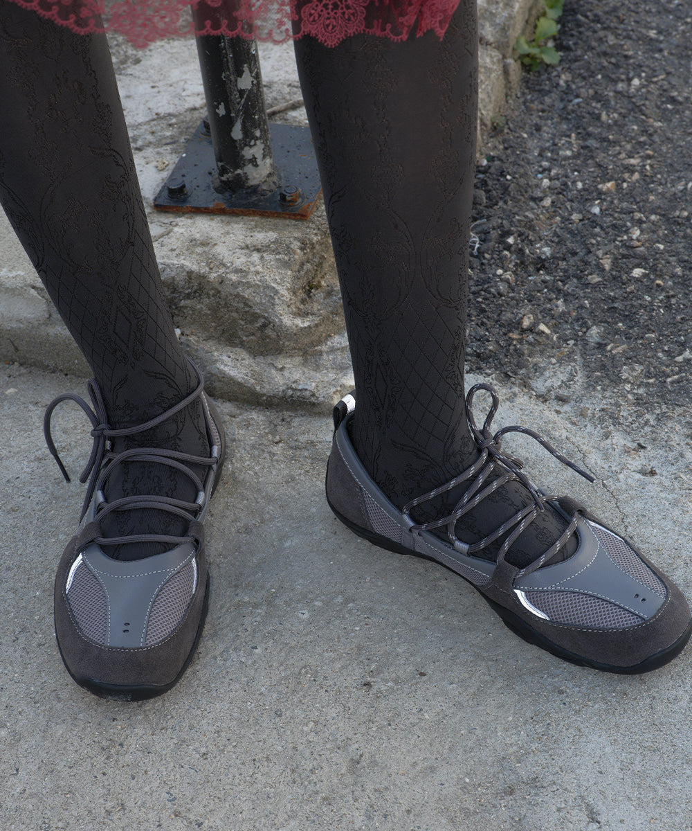 NICOLE WEAVING LACEUP SNEAKERS / 4 Color