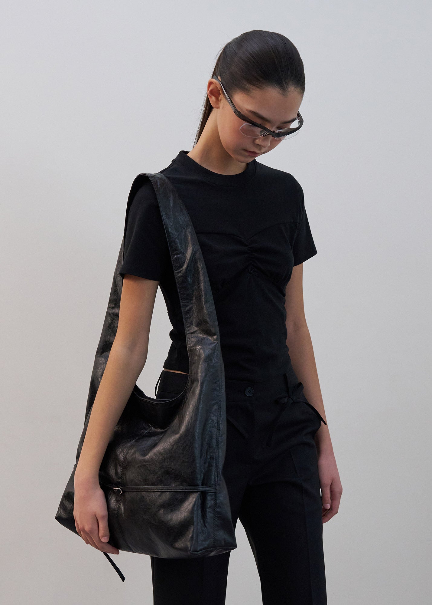 BELT STRAP SHOULDER BAG / 2 Color