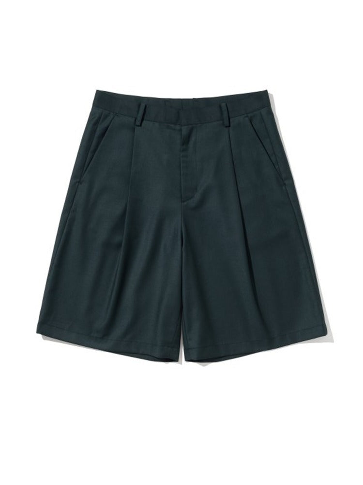 Minimalist Bermuda Half Pants Pine Green