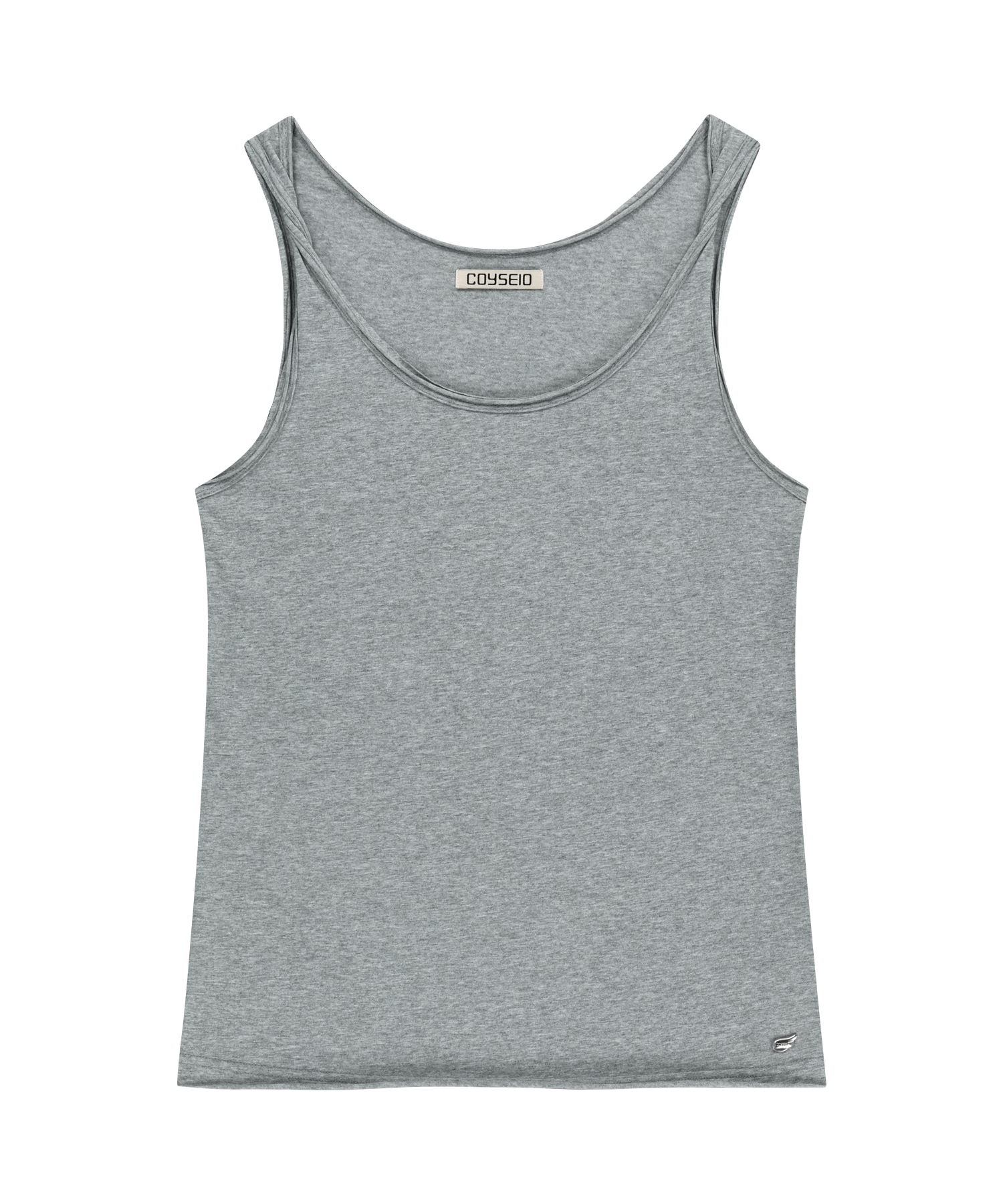 TWISTED SLEEVELESS MELANGE GREY