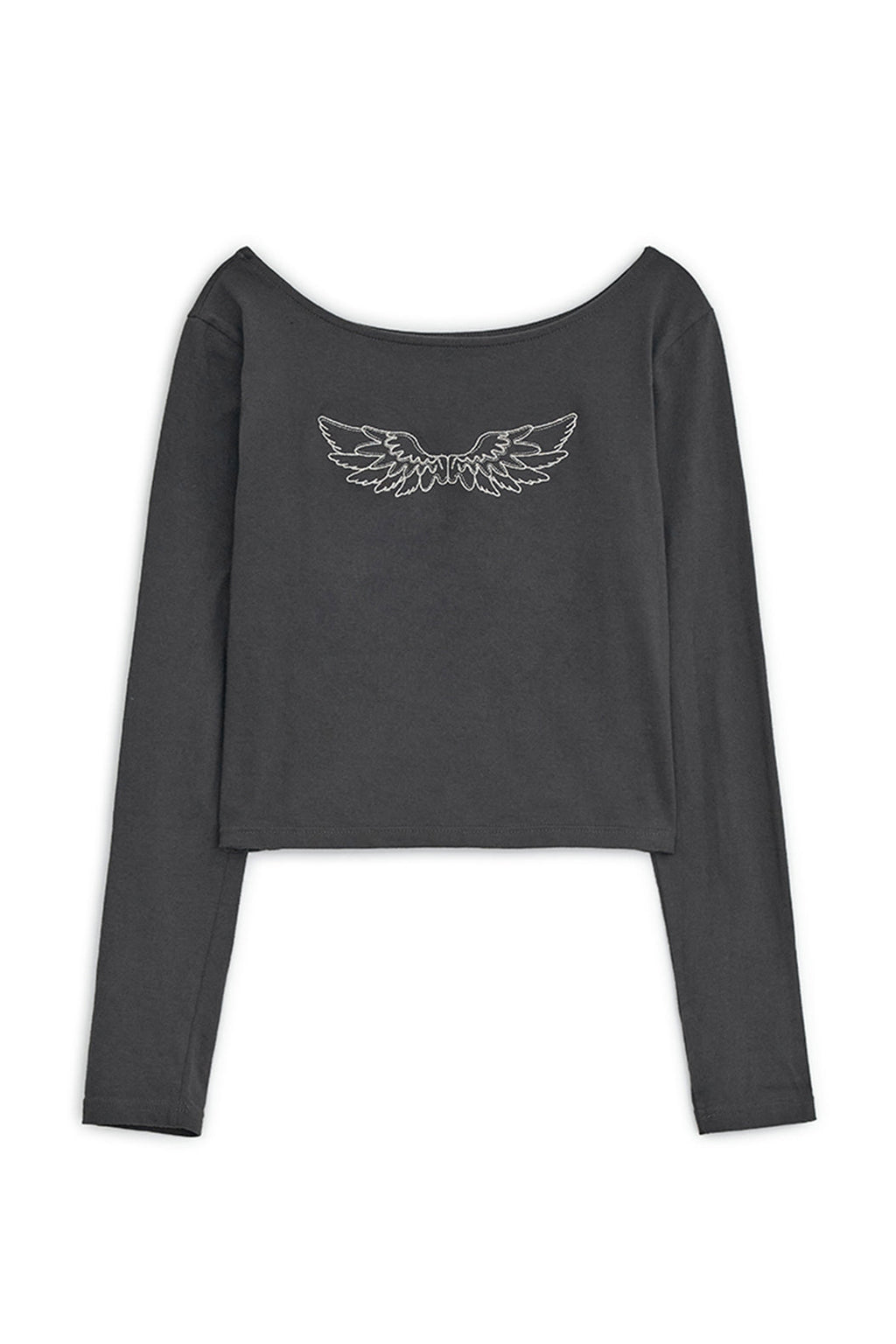 Angel wings top (Charcoal)