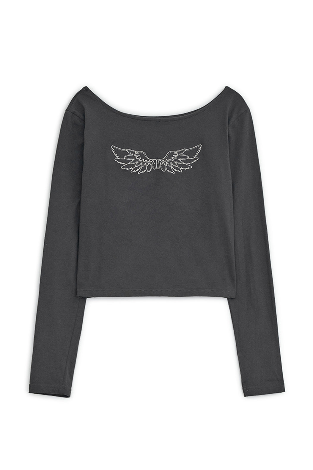 Angel wings top (Charcoal)