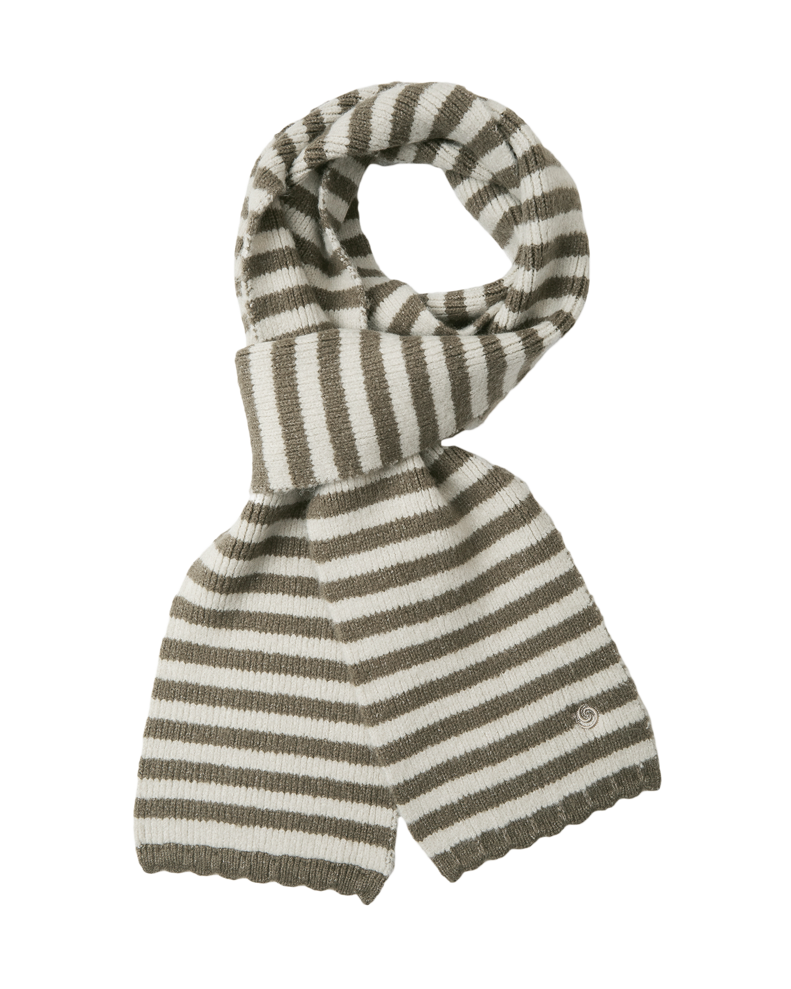 STRIPE SYMBOL MUFFLER BROWN