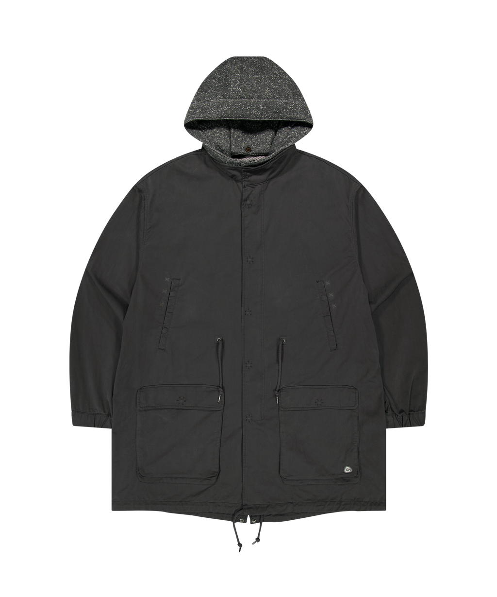 WASHED MILITARY JACKET CHARCOAL