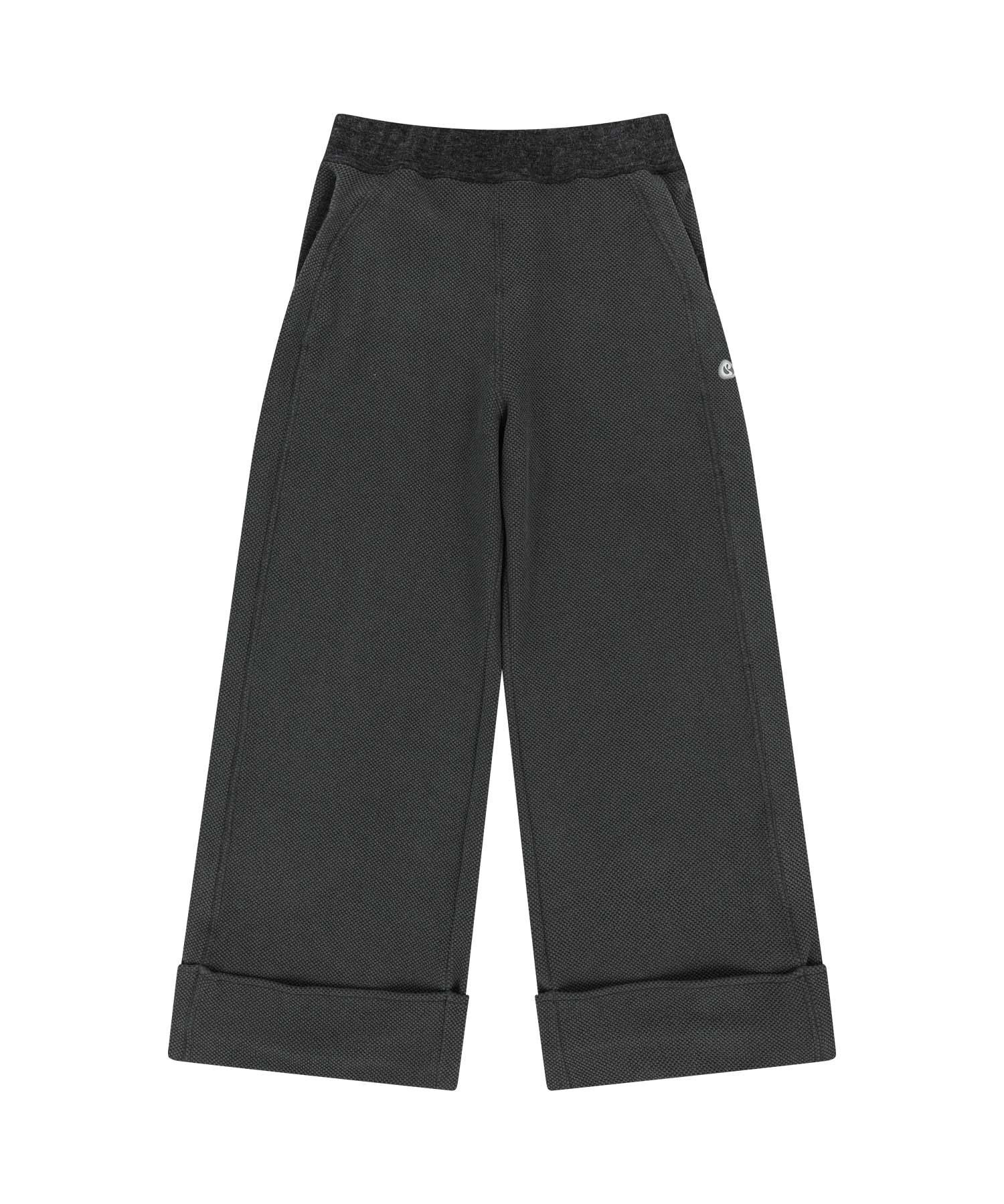 RIBBED BAND PANTS CHARCOAL