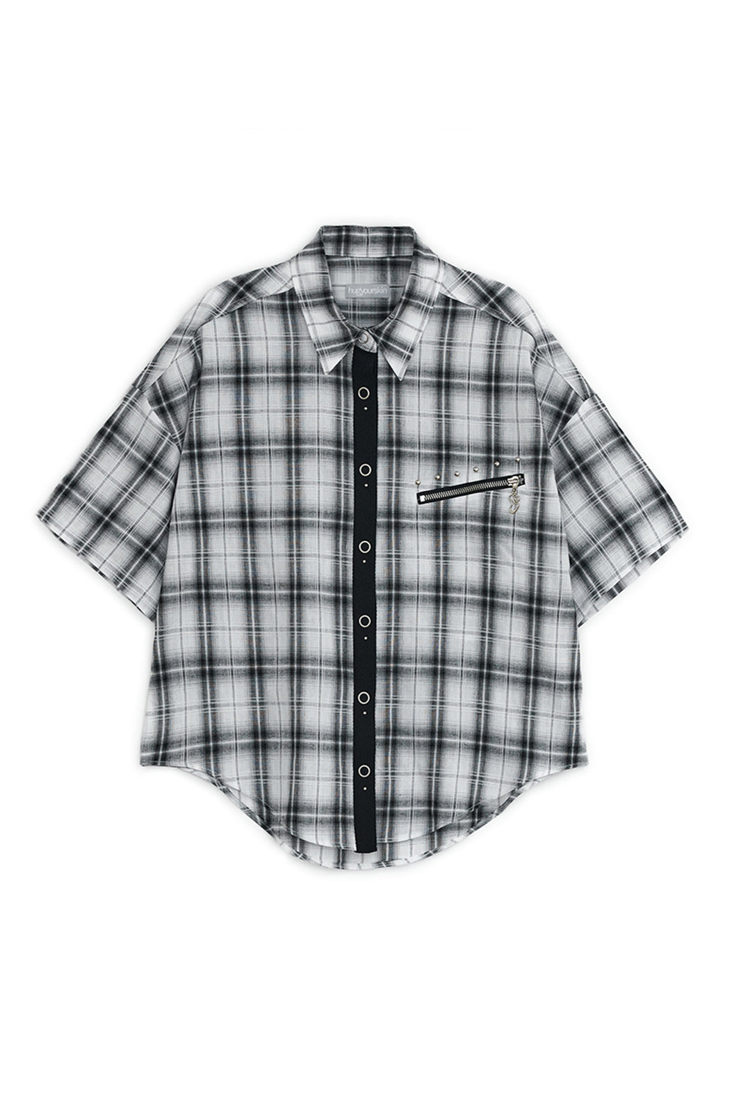 Studded check shirts (White)