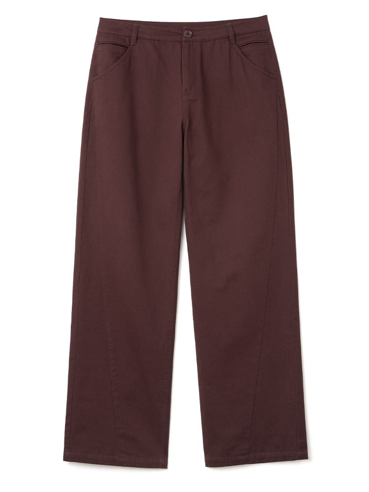 Straight Fit Chino Pants Deep Brown