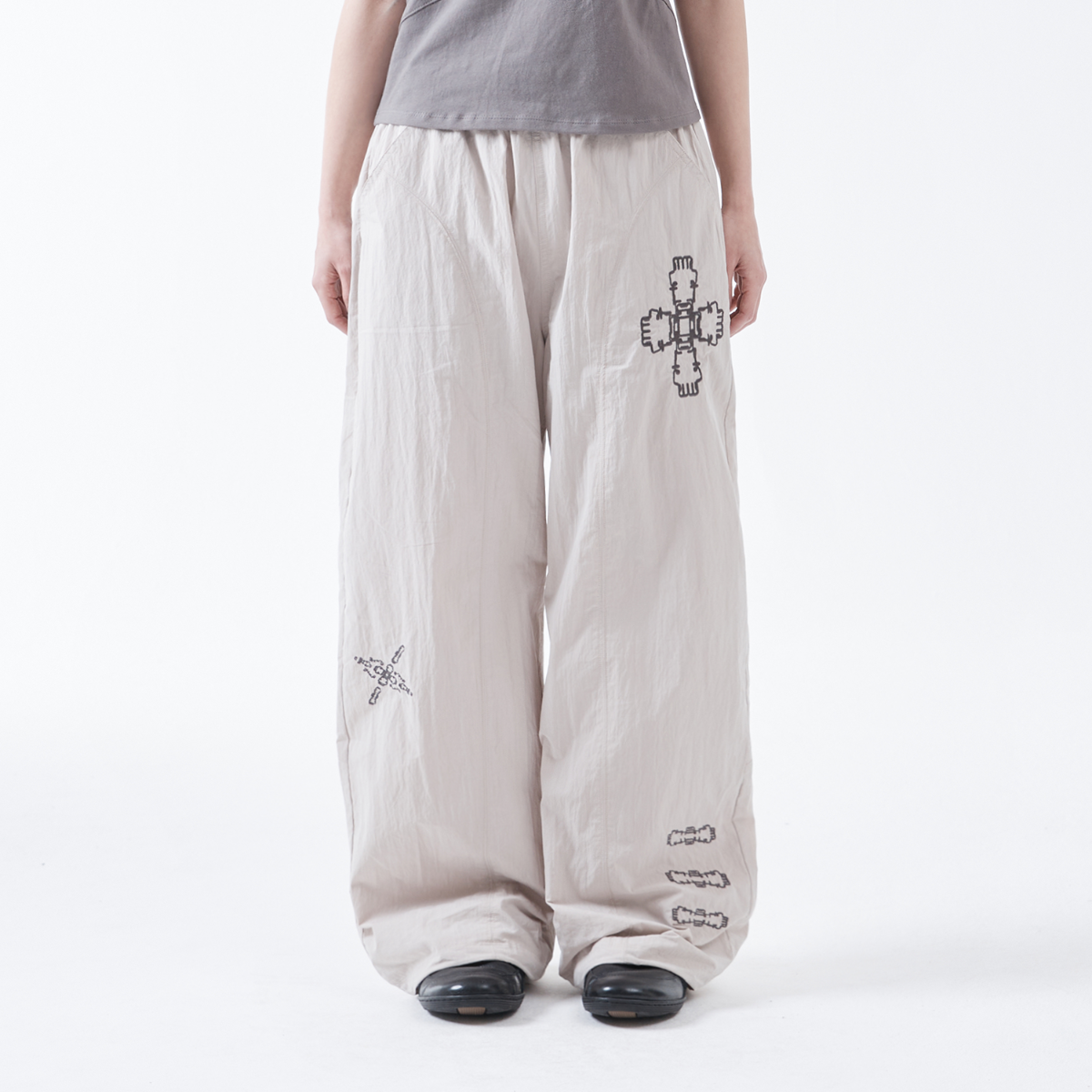 TCM ethnic nylon pants (ivory)