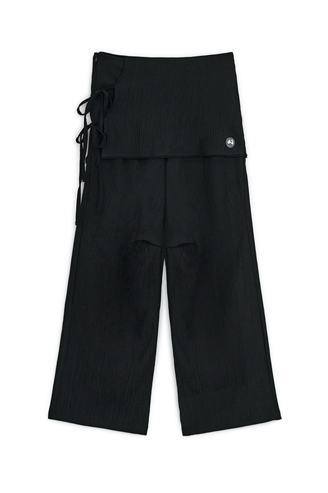 Skirt layered pants (Black)
