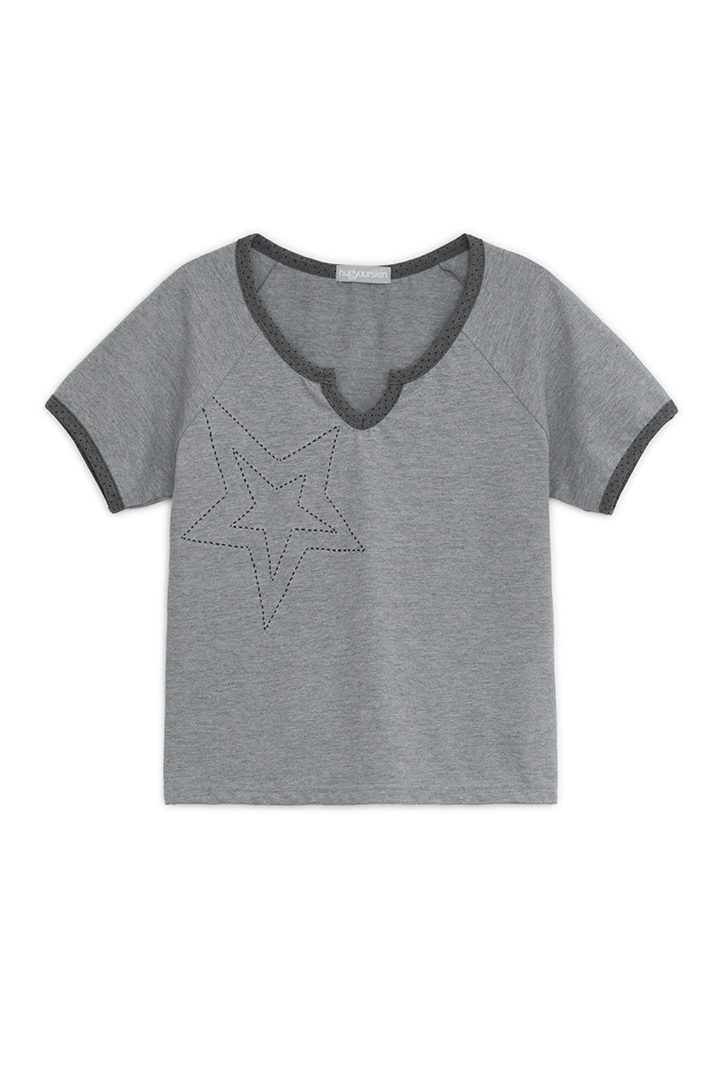 Star stitched top (Gray)