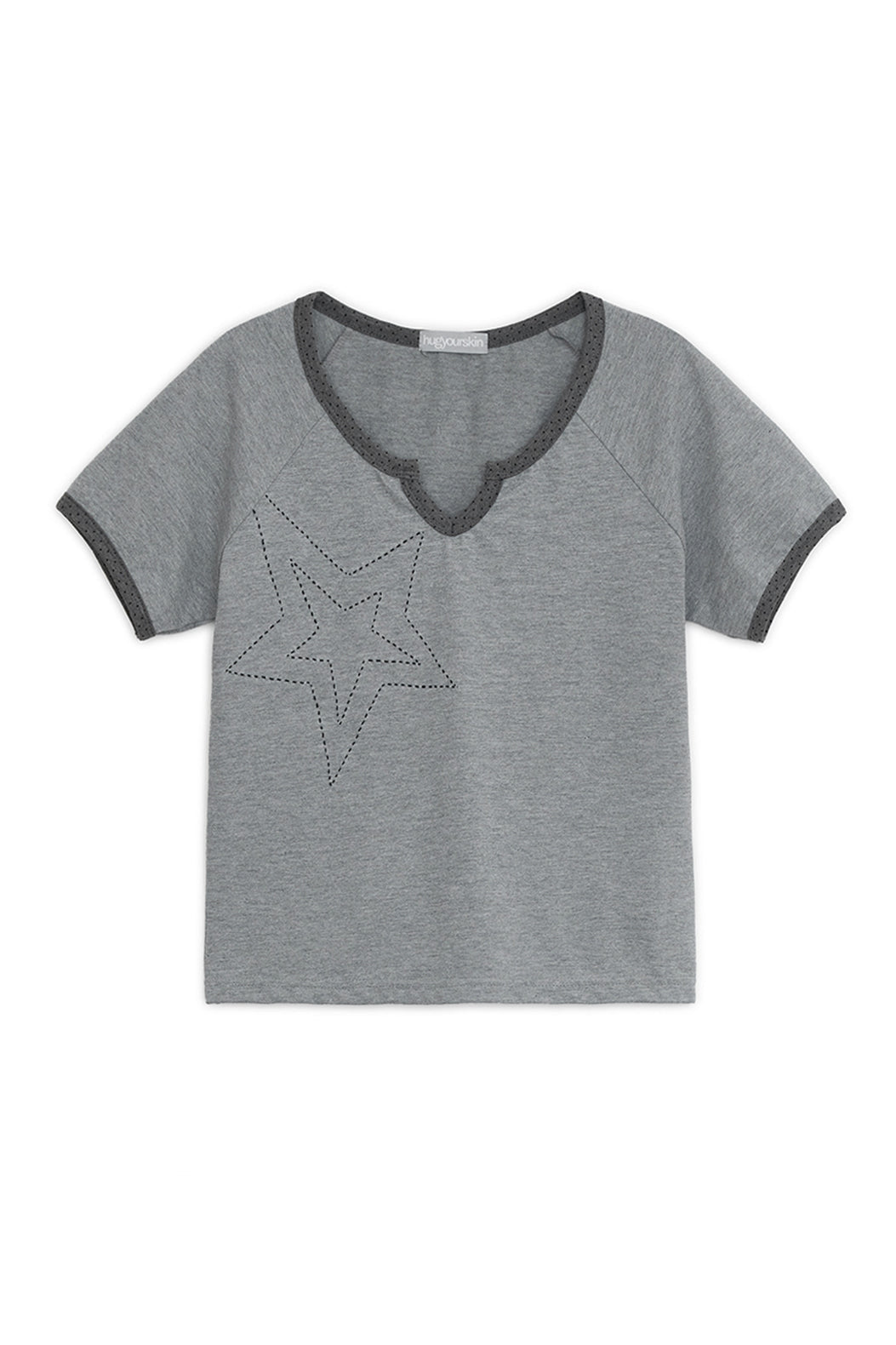 Star stitched top (Gray)