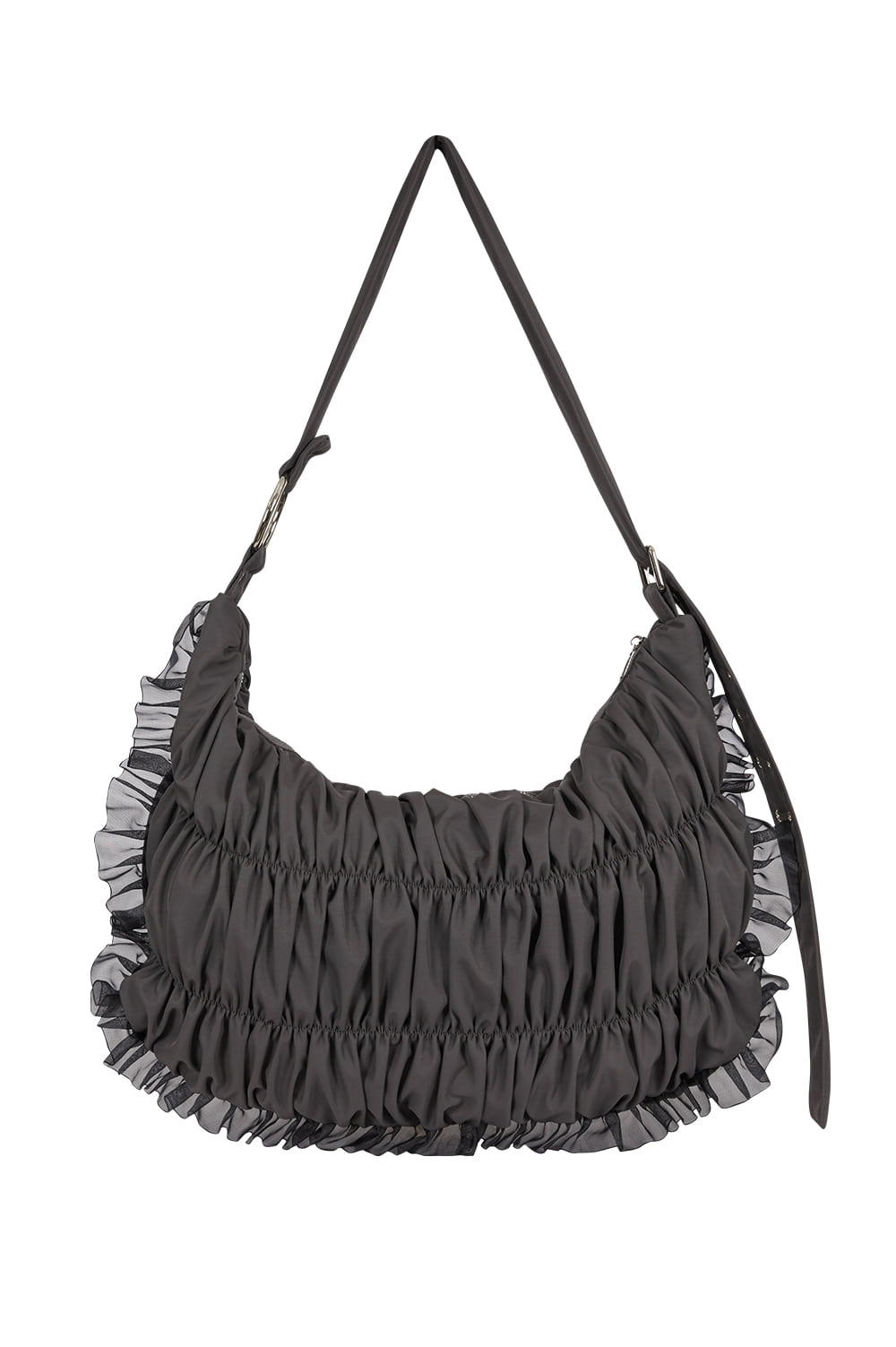 Frill Bubble Big Cross Back Charcoal